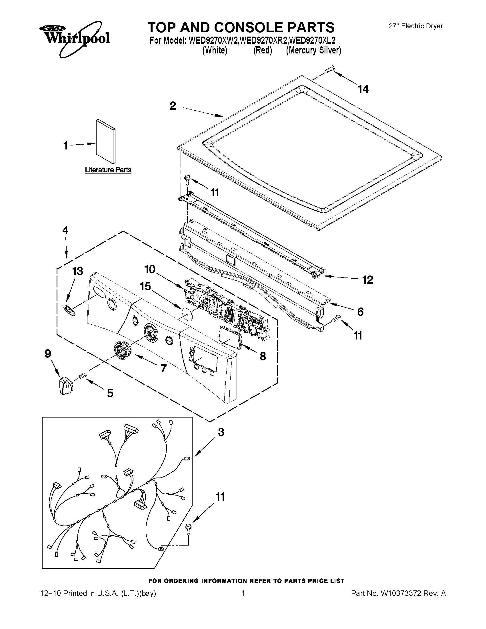01 - TOP AND CONSOLE PARTS