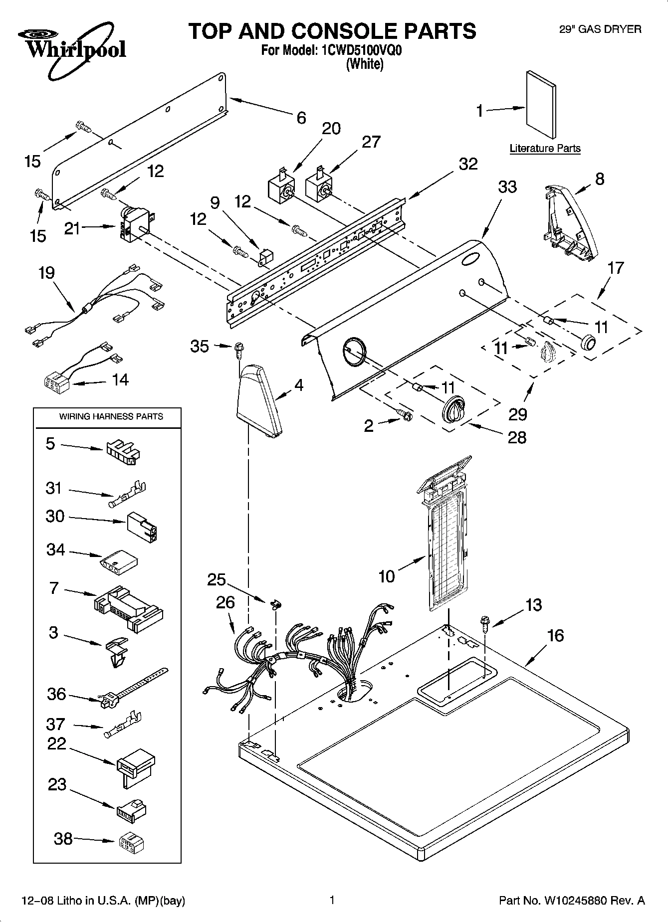01 - TOP AND CONSOLE PARTS
