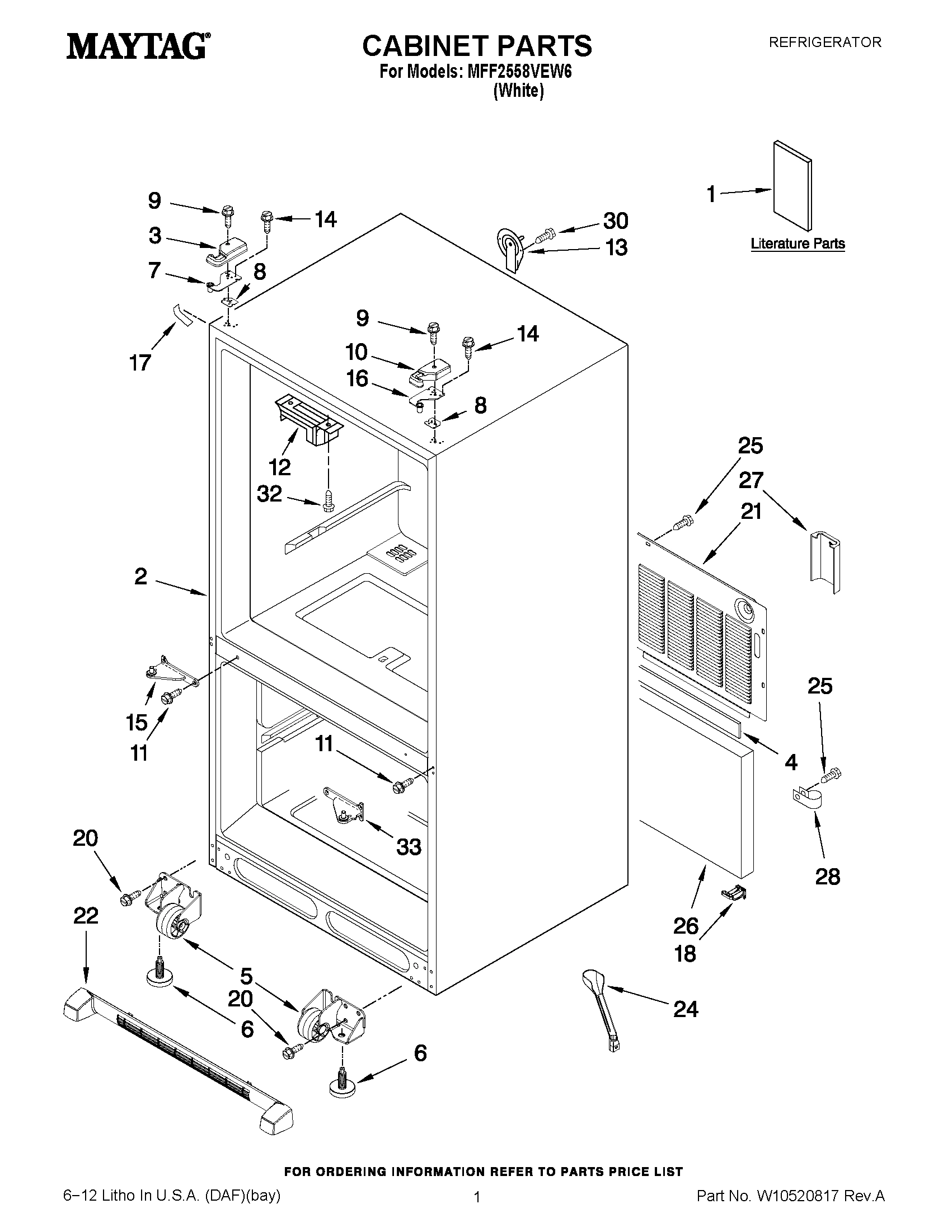 01 - CABINET PARTS
