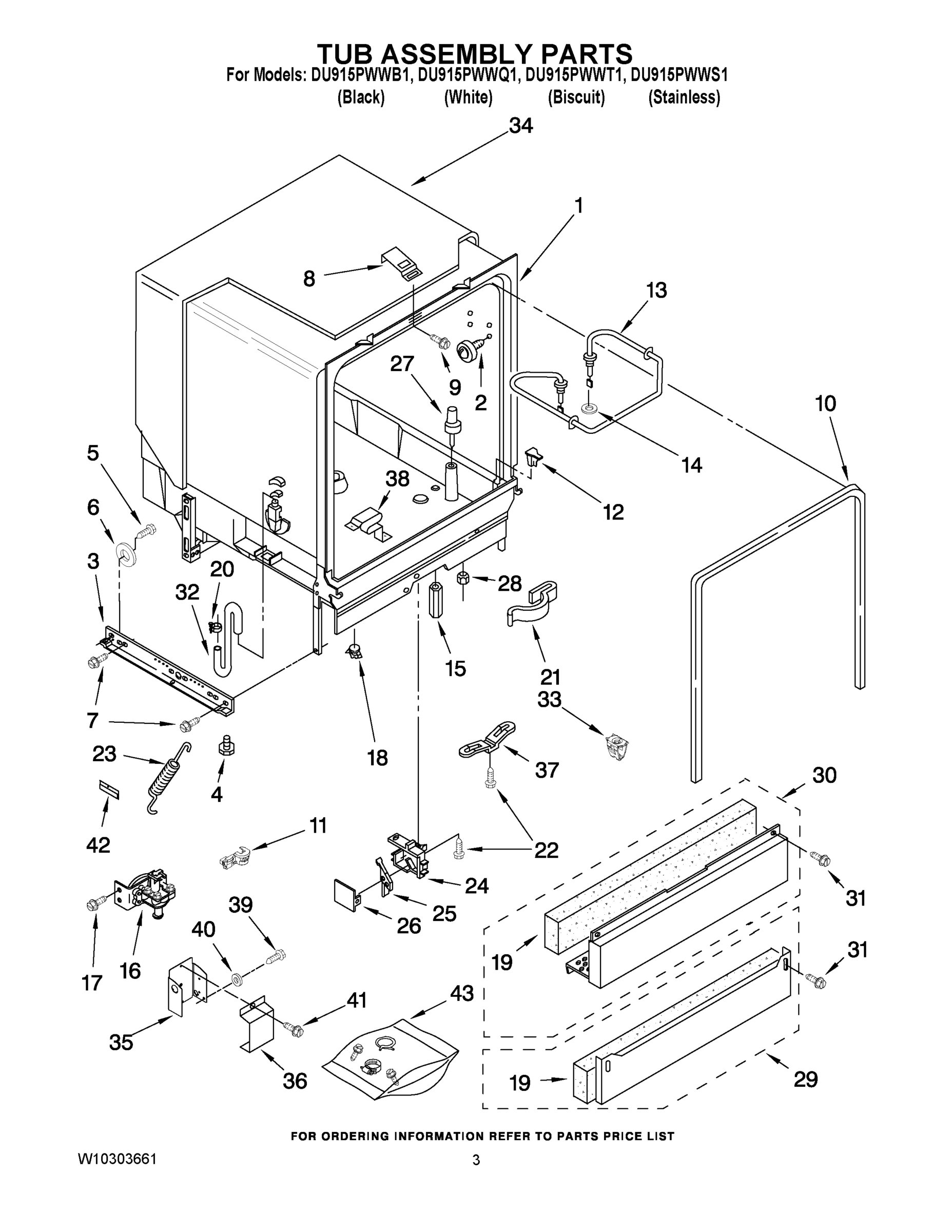 03 - TUB ASSEMBLY PARTS