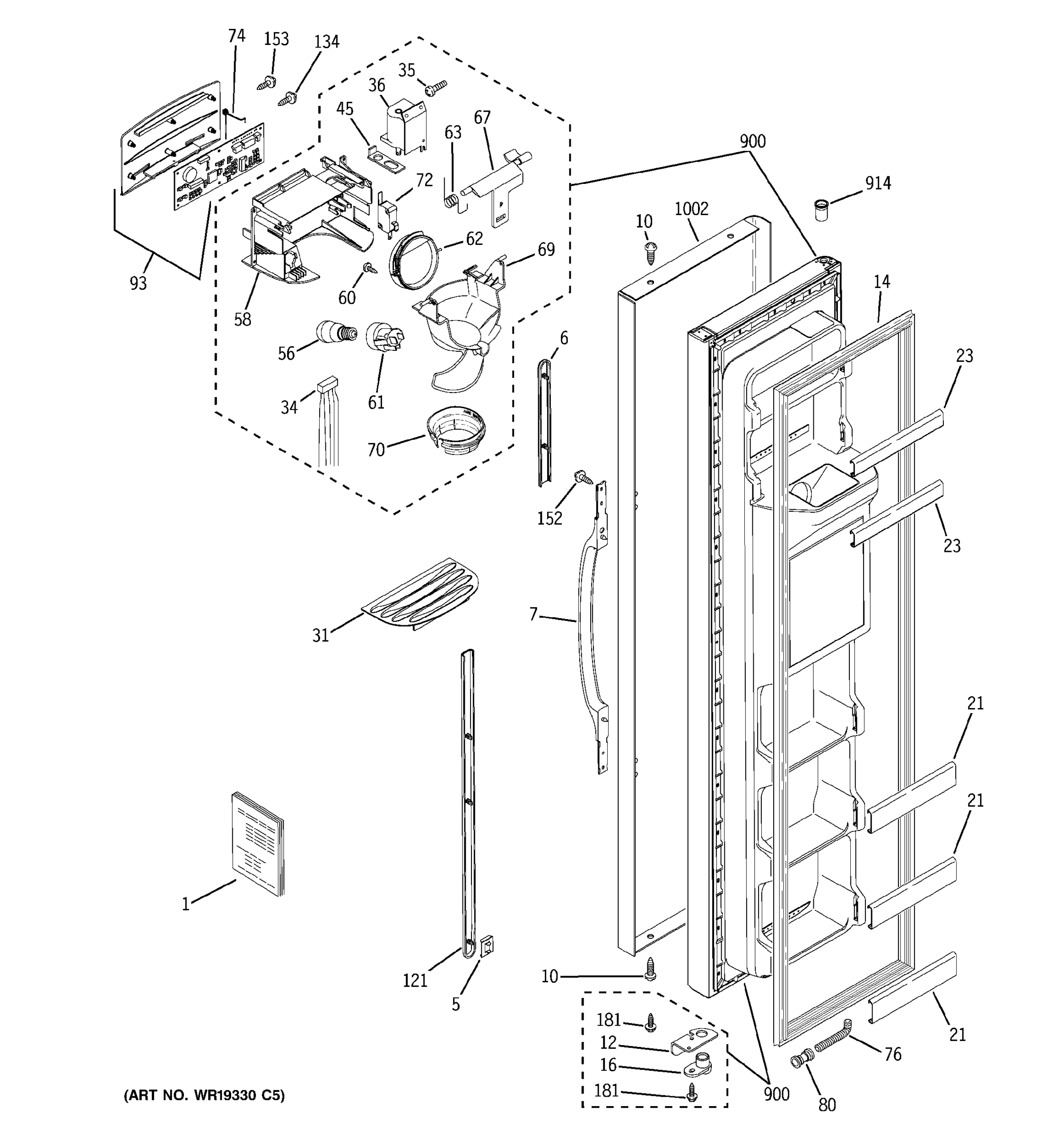 FREEZER DOOR
