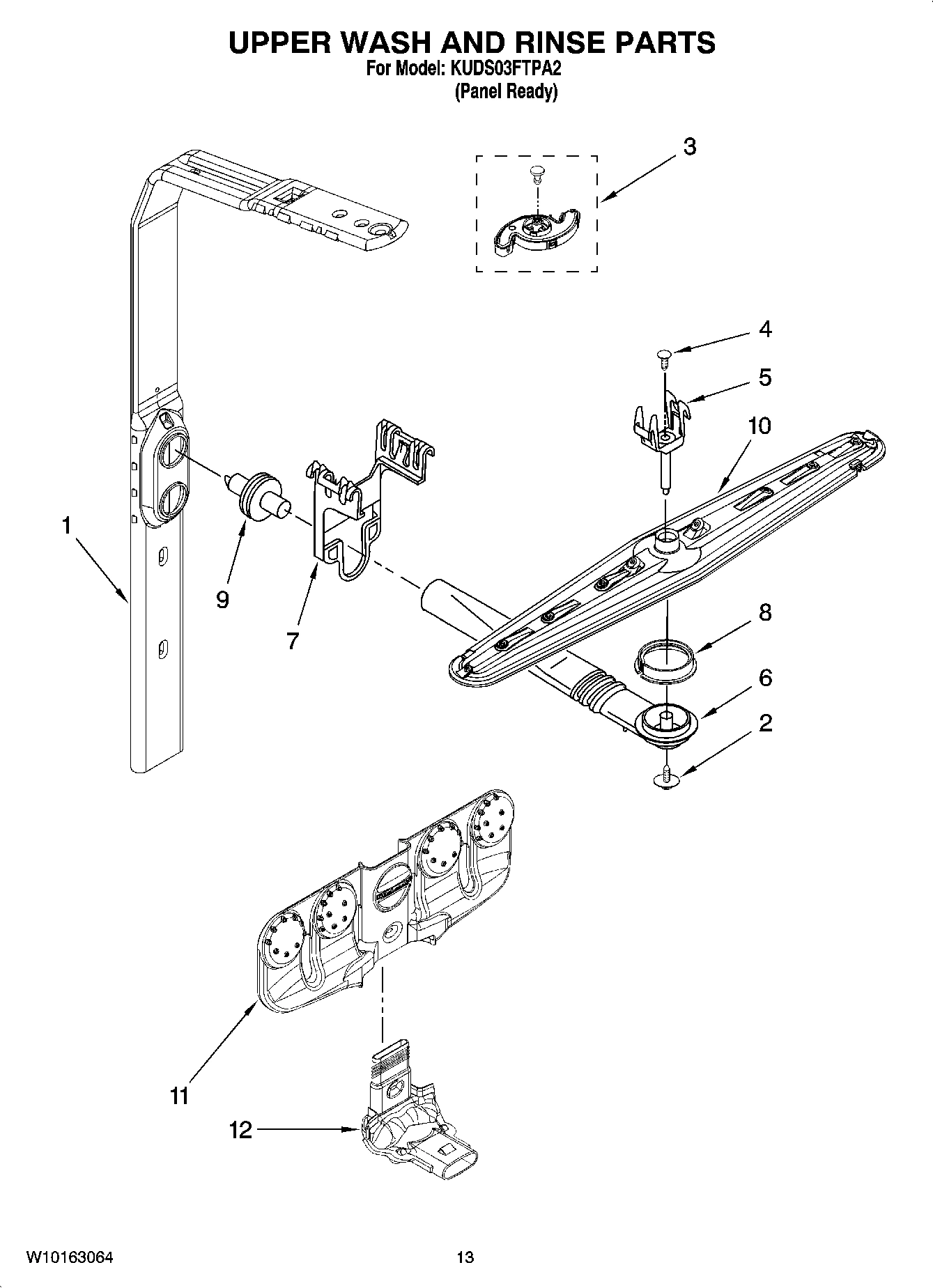10 - UPPER WASH AND RINSE PARTS
