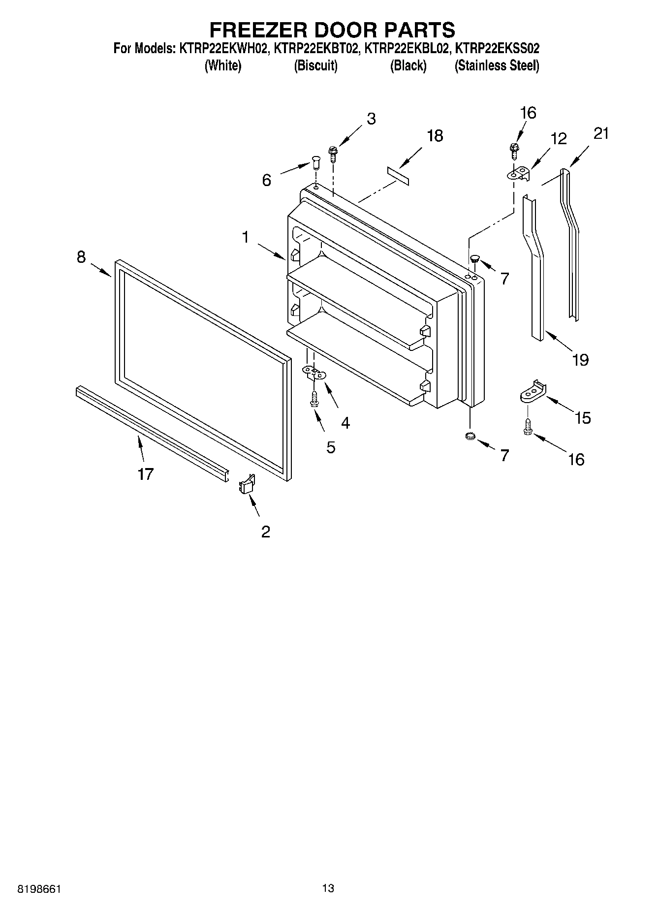 07 - FREEZER DOOR PARTS