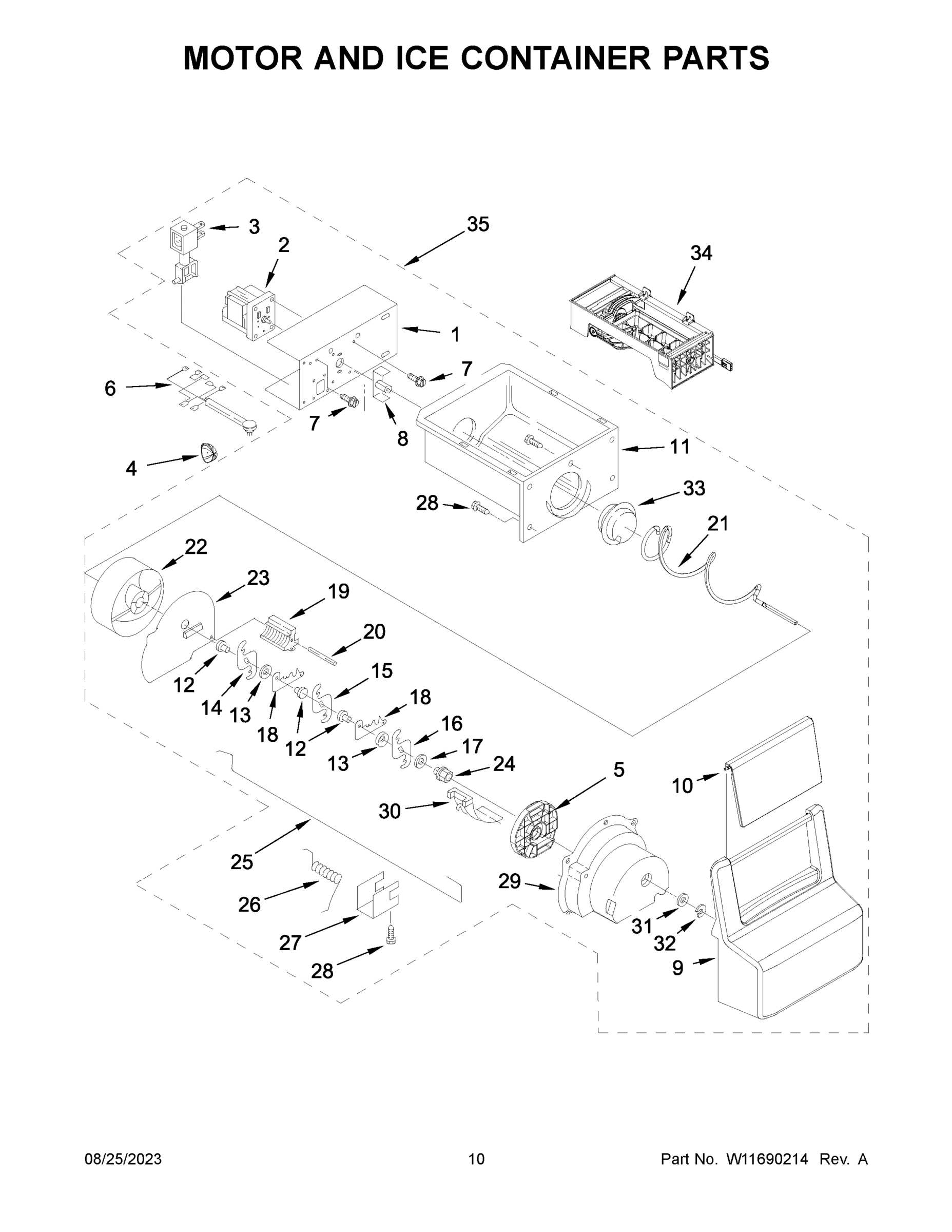 06 - MOTOR AND ICE CONTAINER PARTS