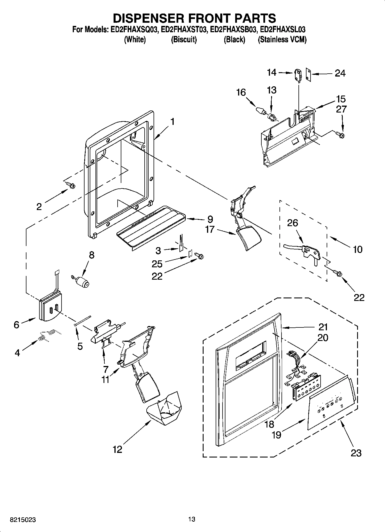 08 - DISPENSER FRONT PARTS