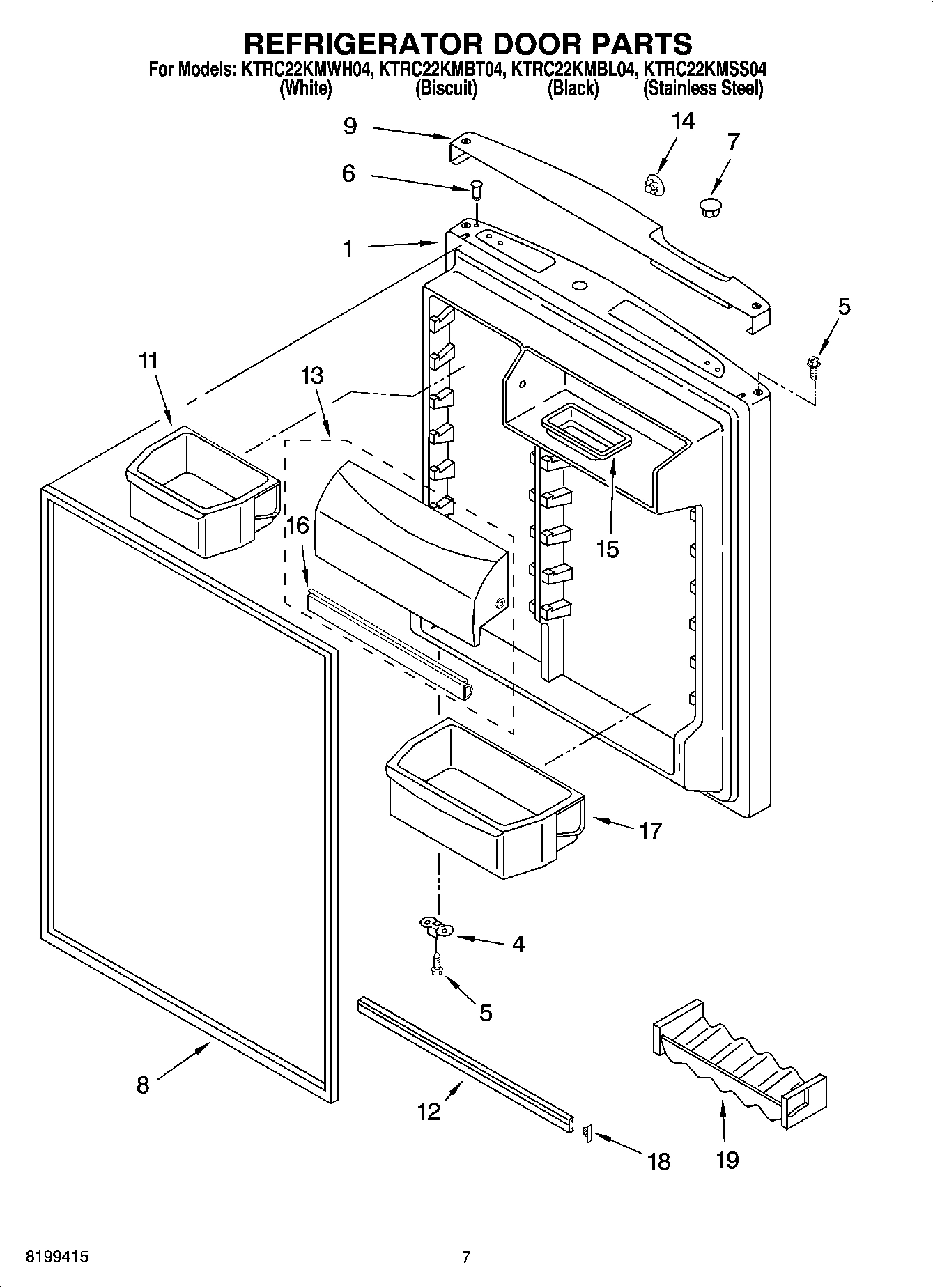 04 - REFRIGERATOR DOOR PARTS