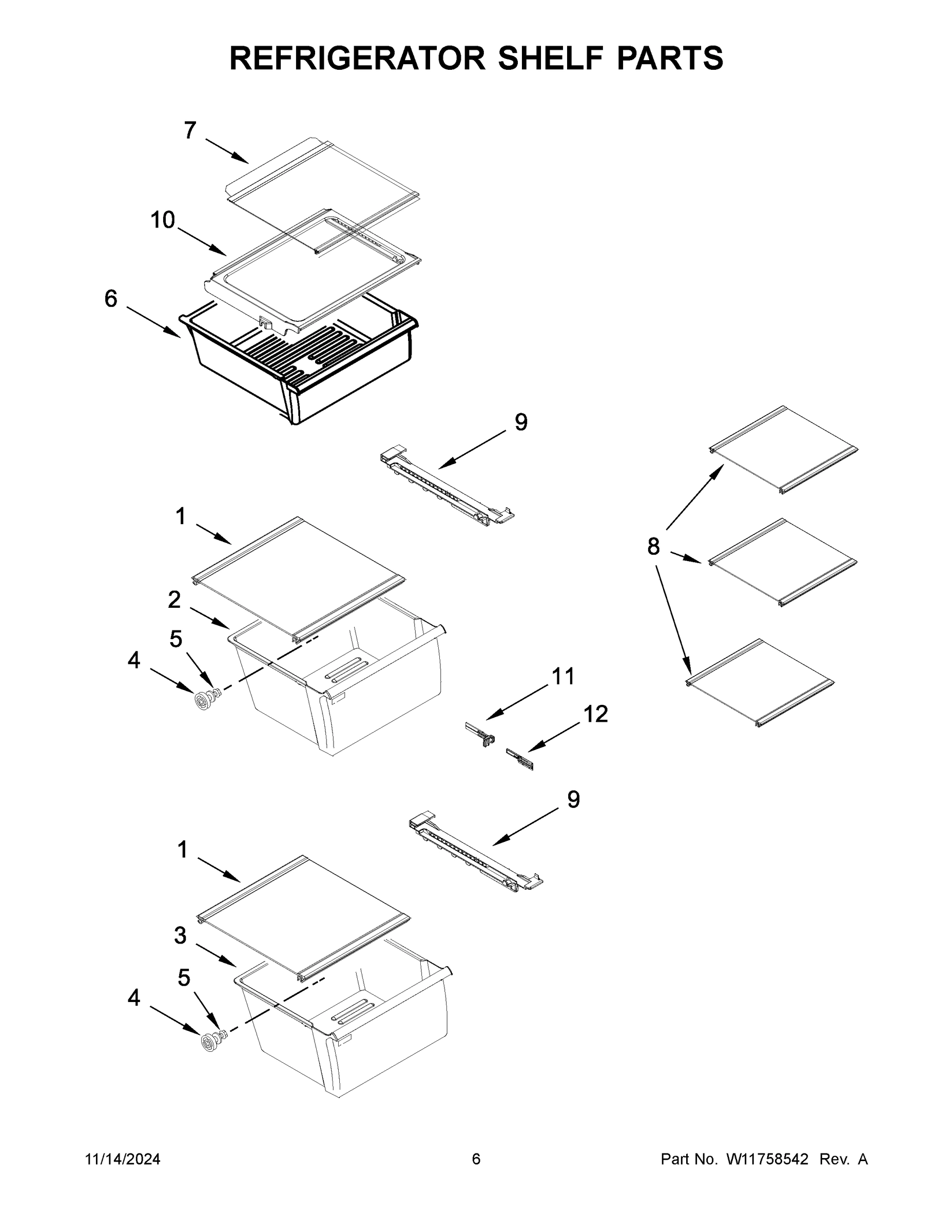 04 - REFRIGERATOR SHELF PARTS