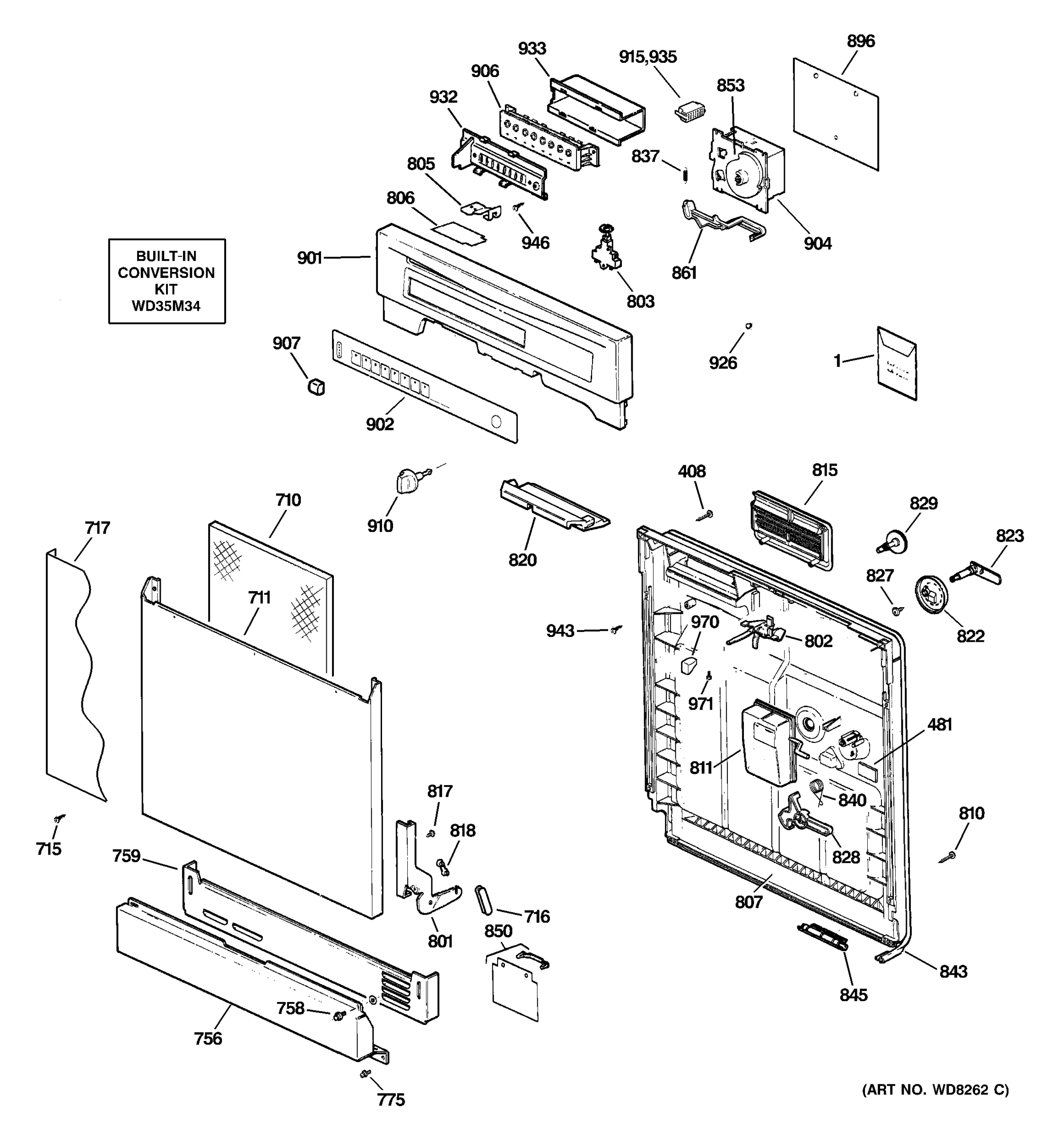 ESCUTCHEON & DOOR ASSEMBLY