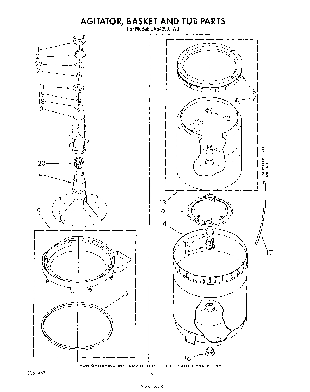 04 - AGITATOR, BASKET AND TUB