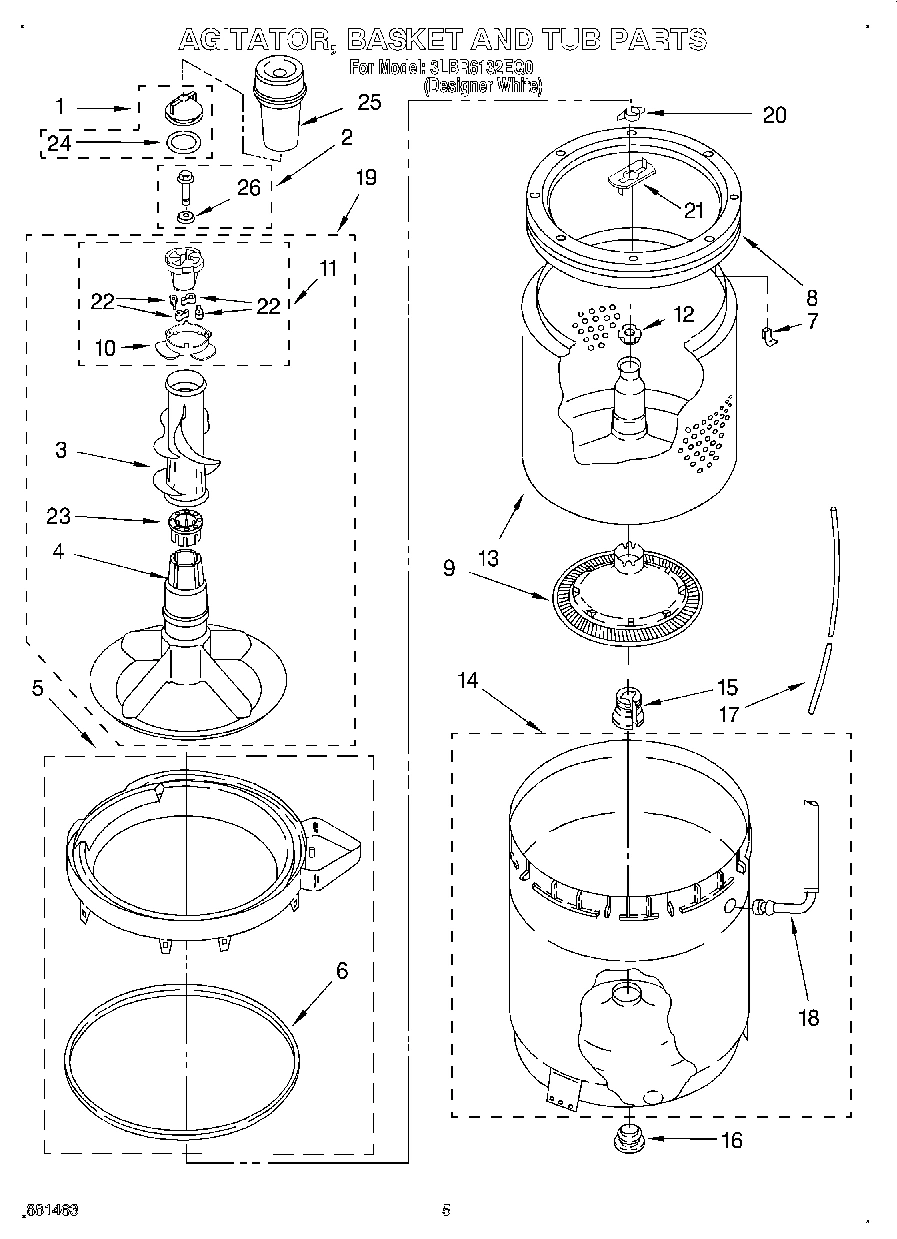03 - AGITATOR, BASKET, AND TUB
