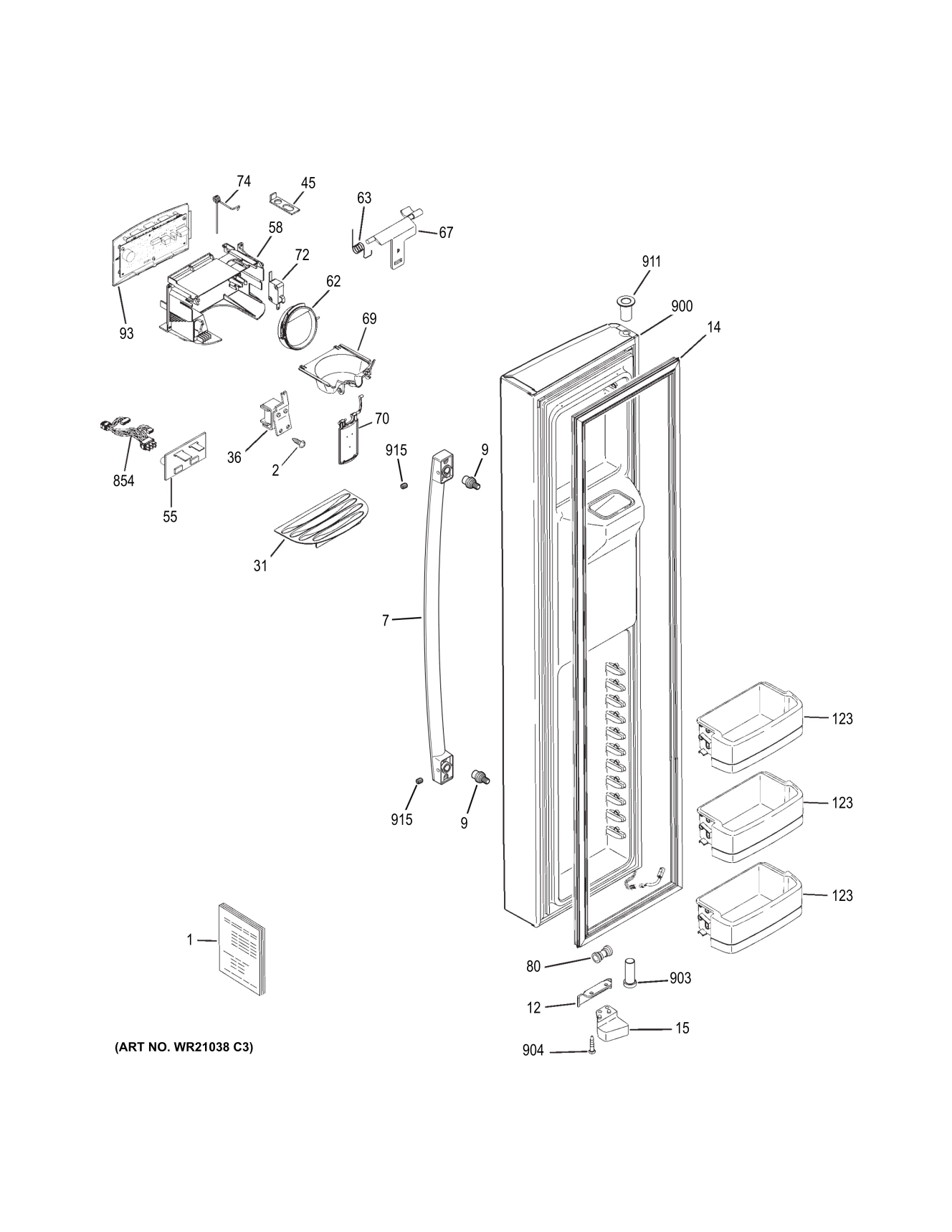 FREEZER DOOR
