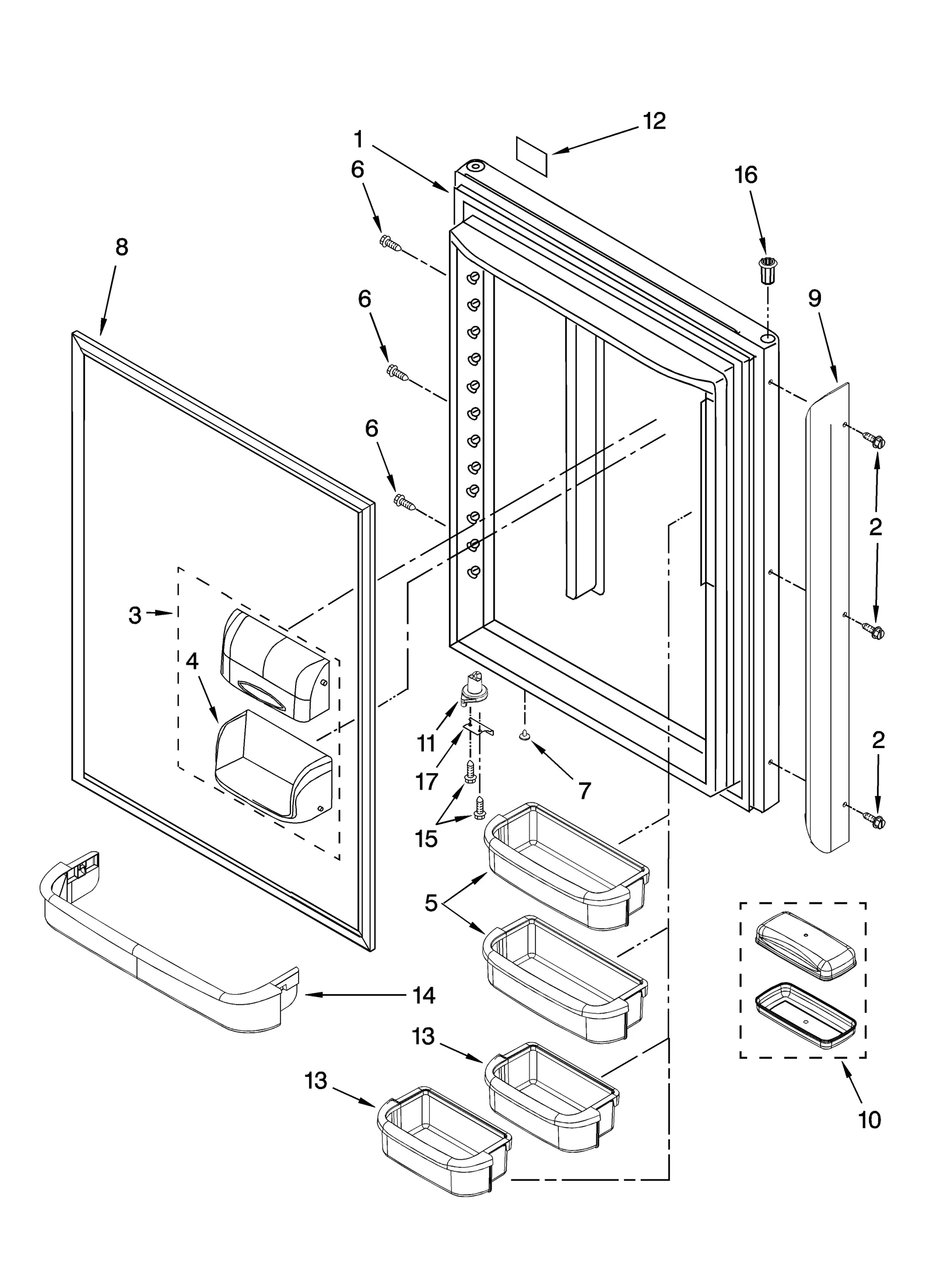 REFRIGERATOR DOOR PARTS