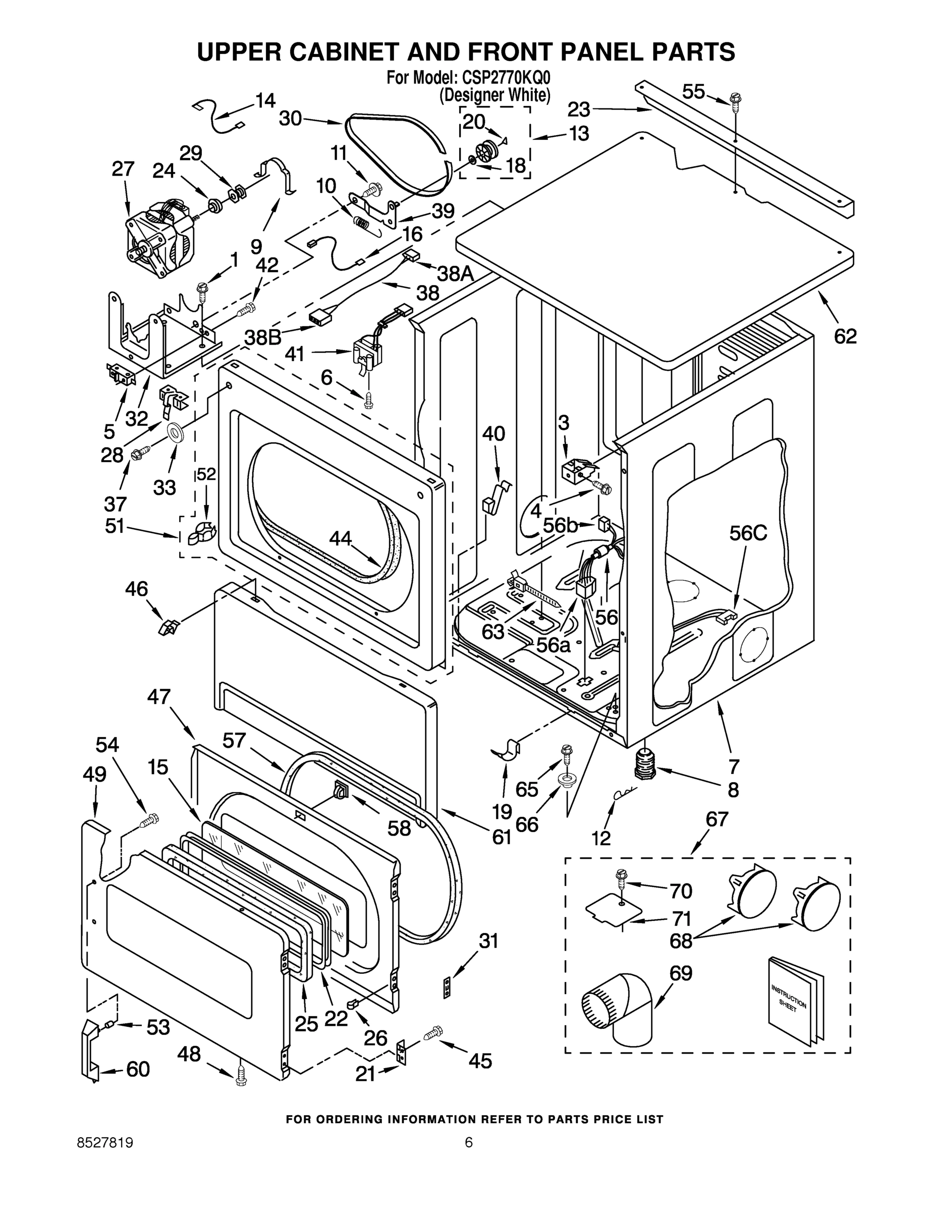 06 - UPPER CABINET/FRONT PANEL PARTS