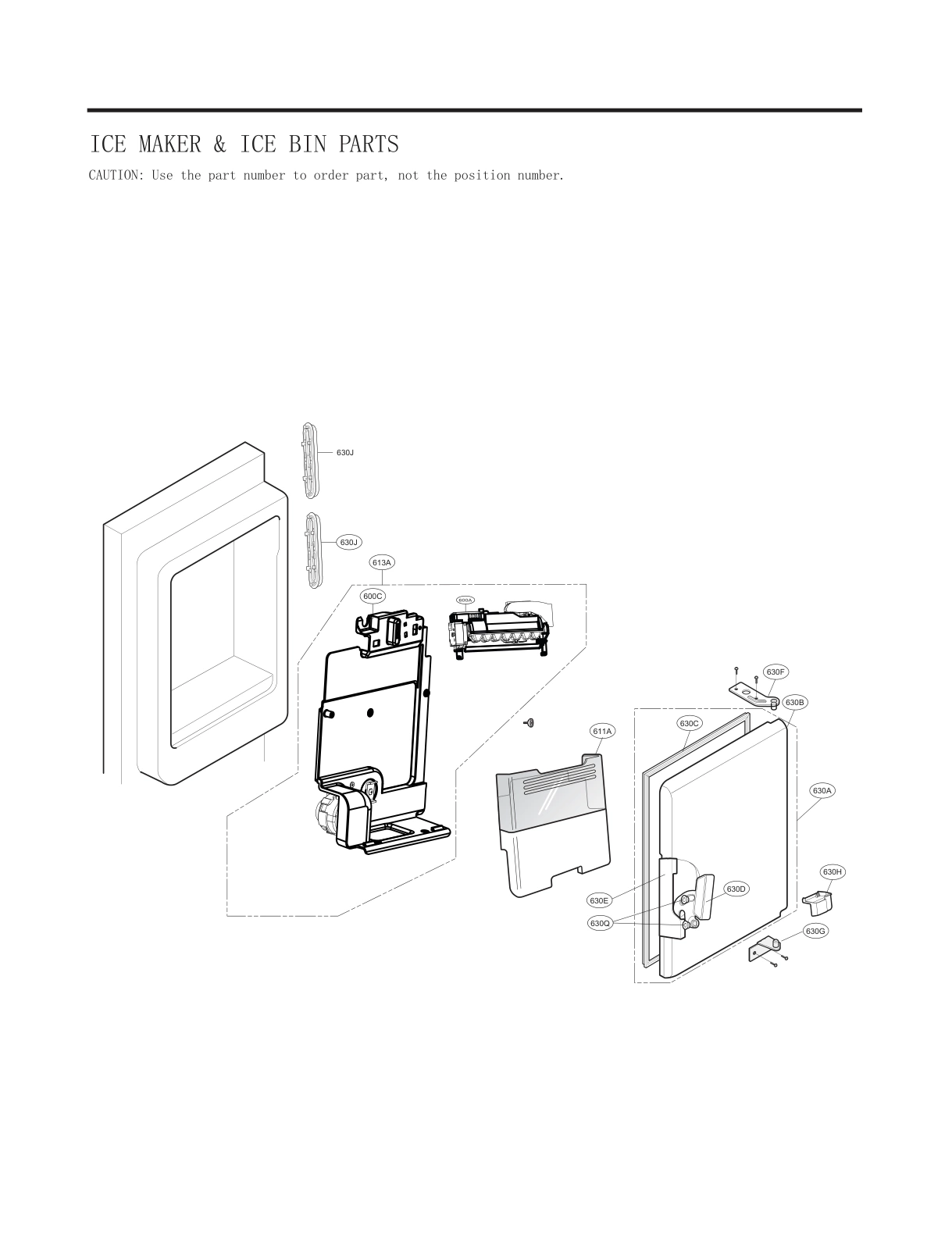 ICE MAKER & ICE BIN PARTS