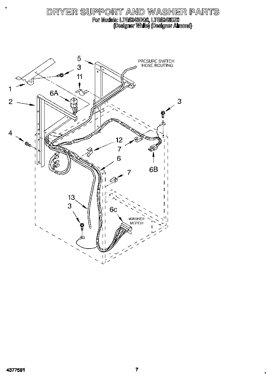 05 - DRYER SUPPORT AND WASHER