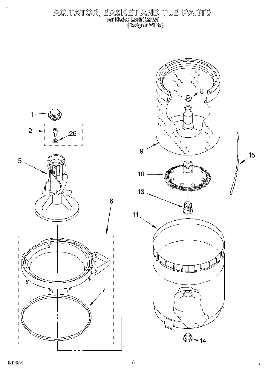 03 - AGITATOR, BASKET AND TUB
