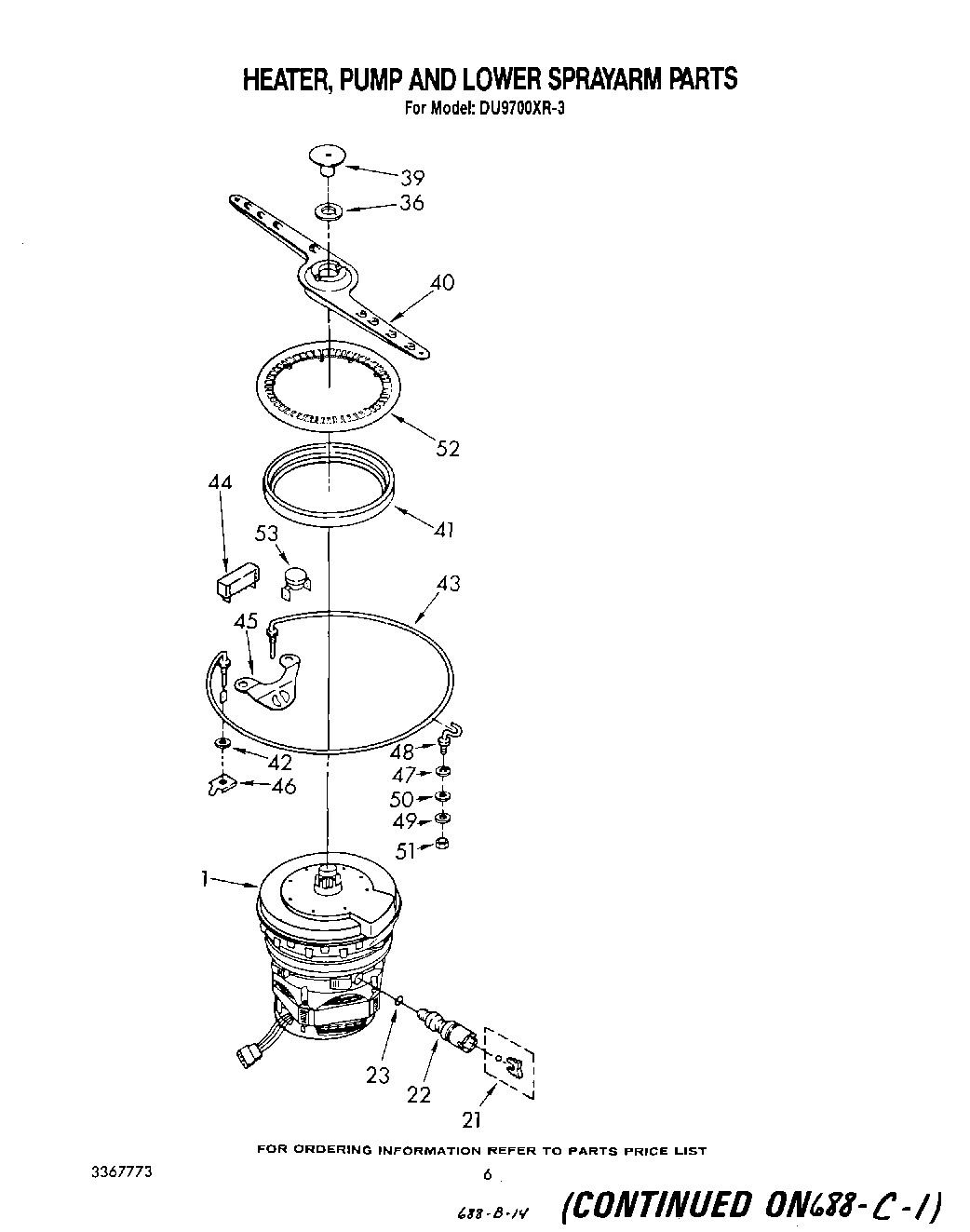 04 - HEATER, PUMP AND LOWER SPRAY ARM