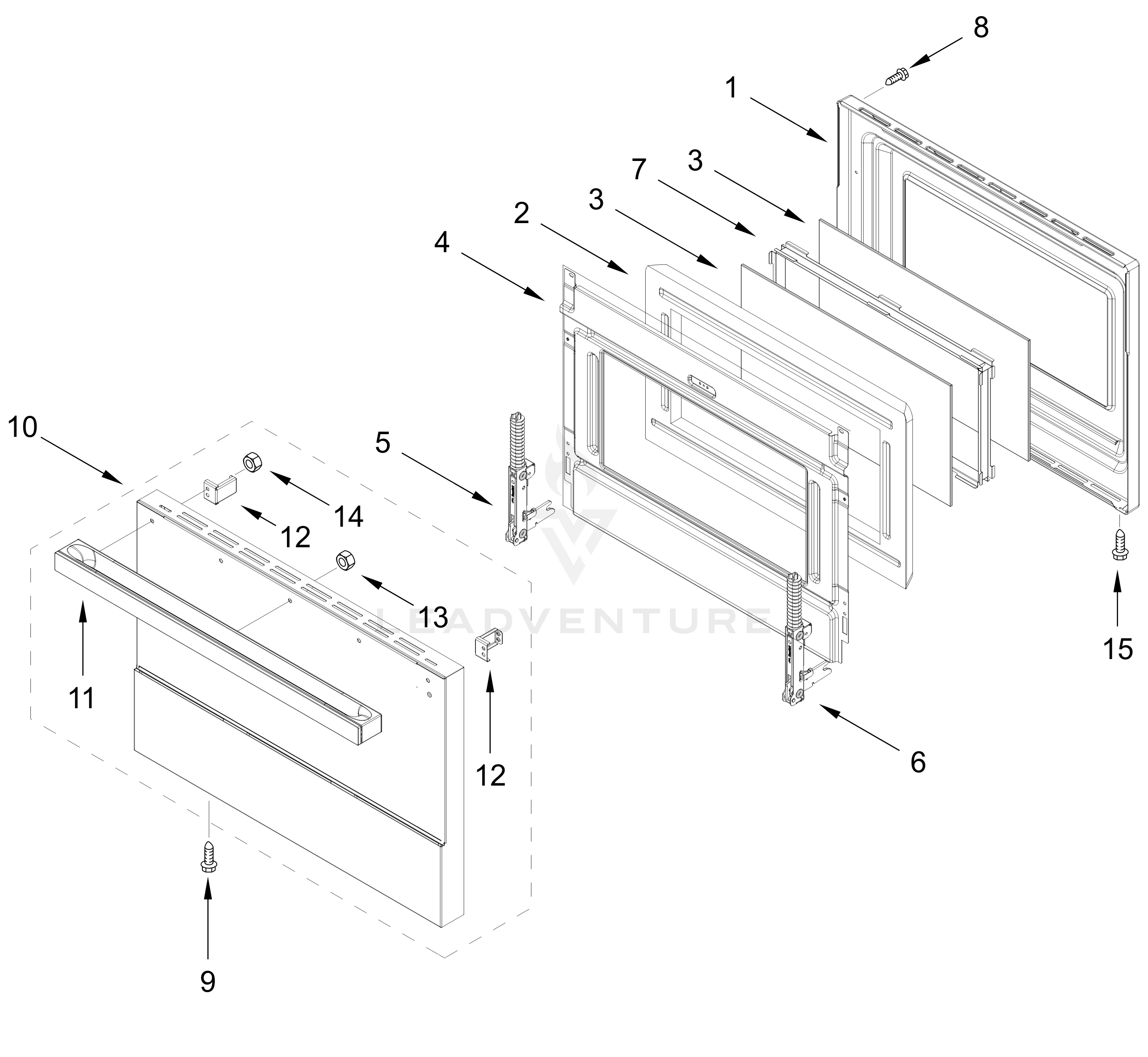 OVEN DOOR PARTS (30 In)