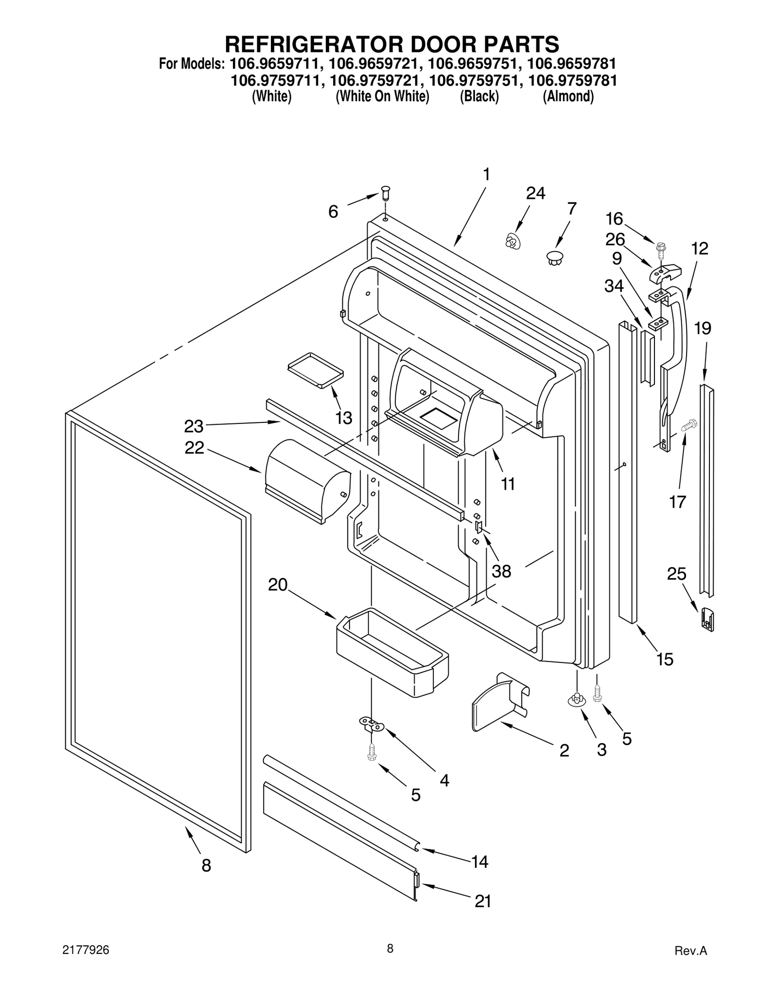 REFRIGERATOR DOOR PARTS