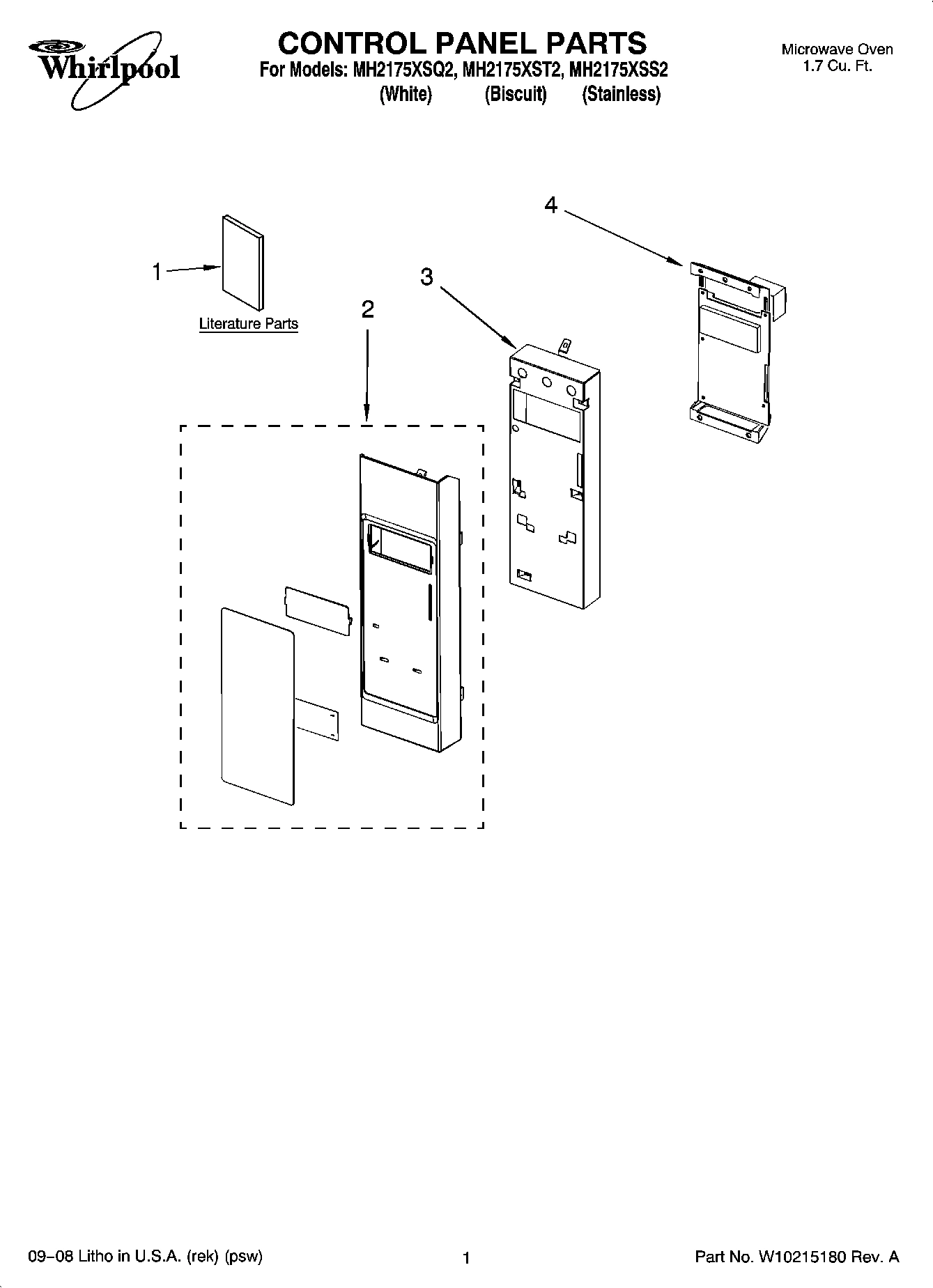 01 - CONTROL PANEL PARTS