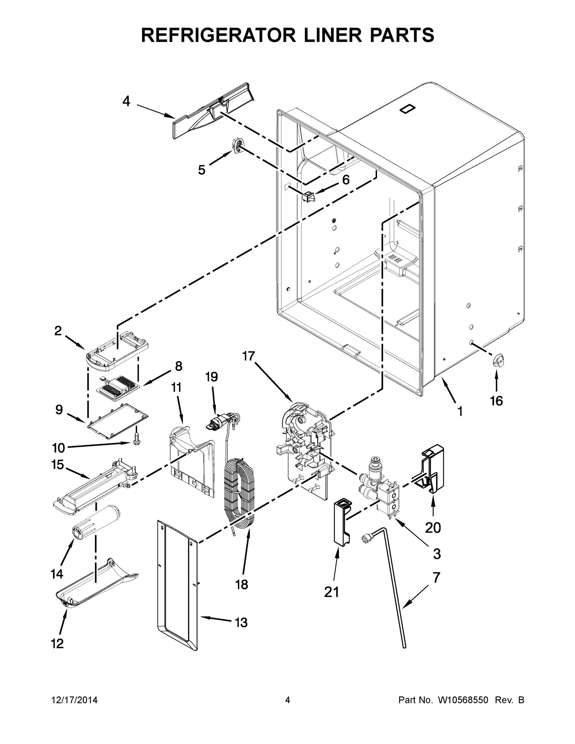 03 - REFRIGERATOR LINER PARTS