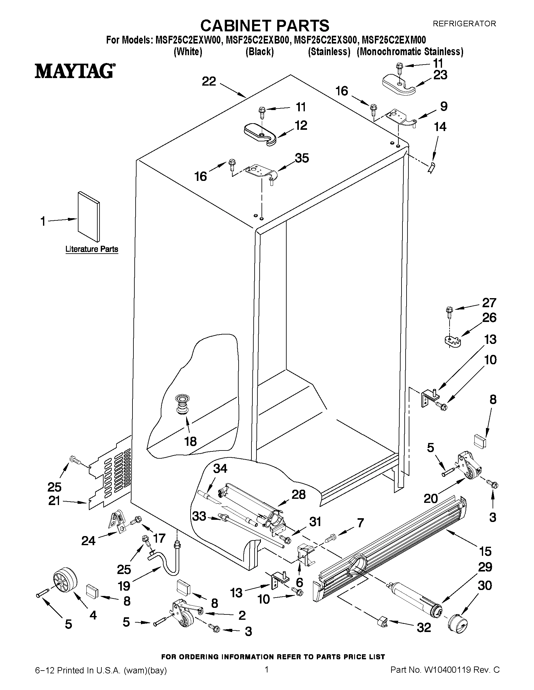 01 - CABINET PARTS