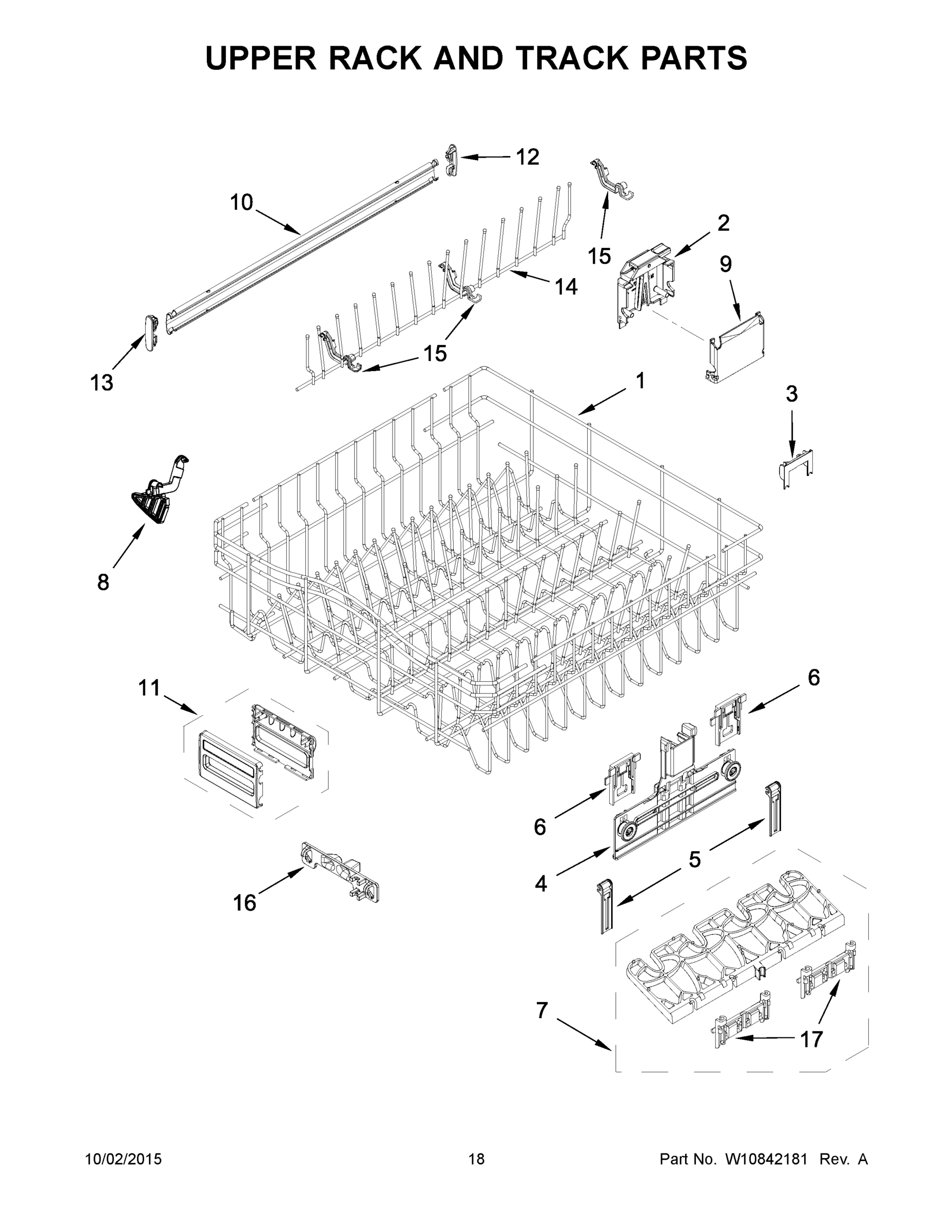 10 - UPPER RACK AND TRACK PARTS