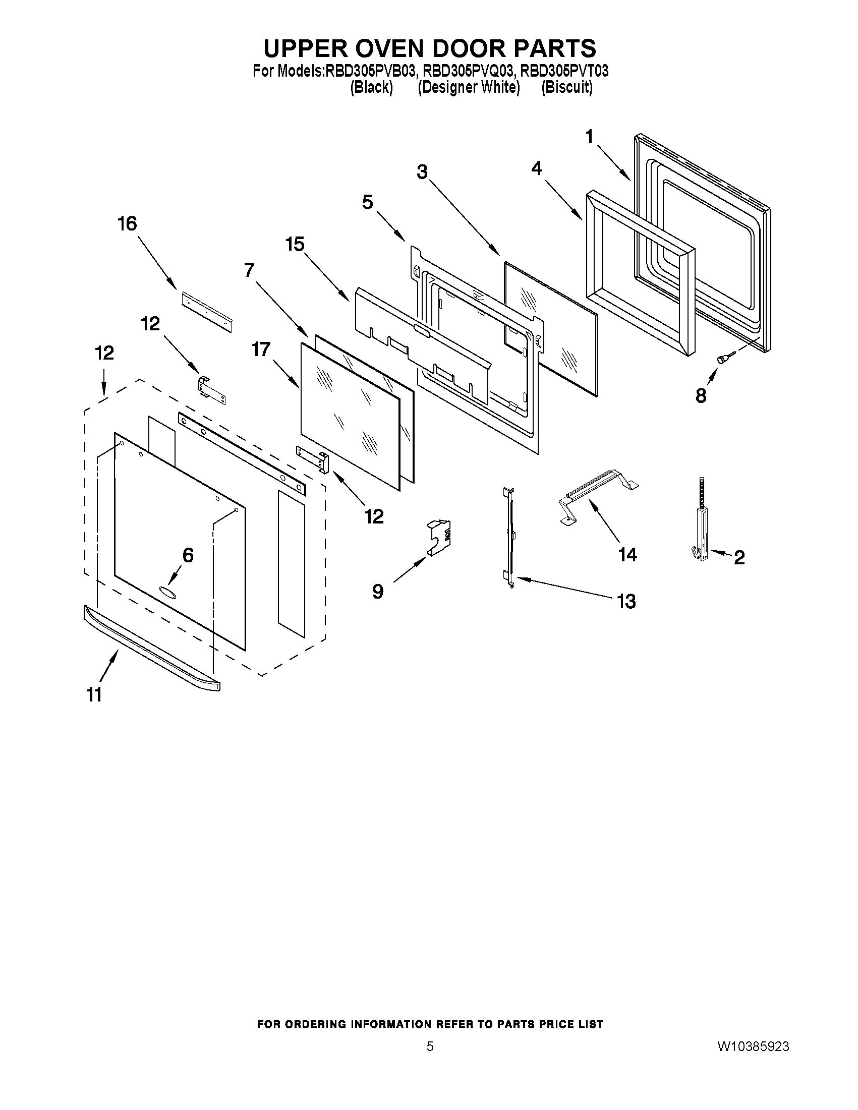 03 - UPPER OVEN DOOR PARTS