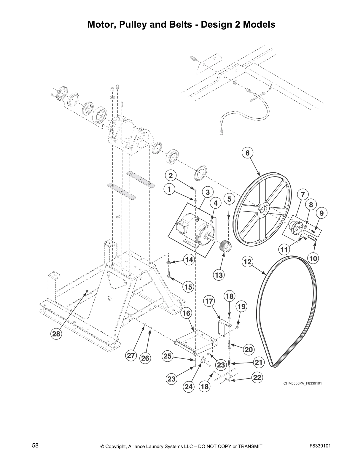 Motor, Pulley and Belts - Design 2 Models