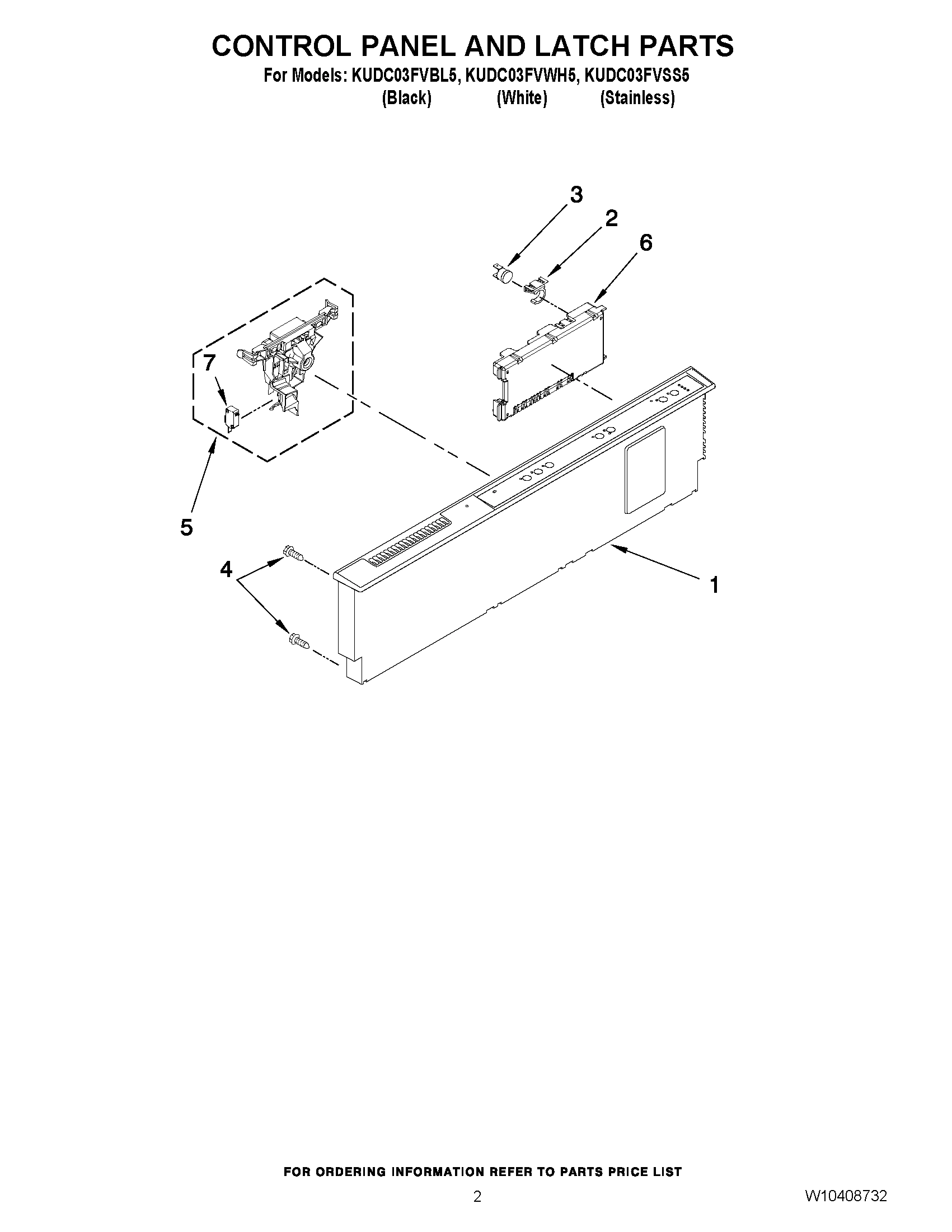 02 - CONTROL PANEL AND LATCH PARTS