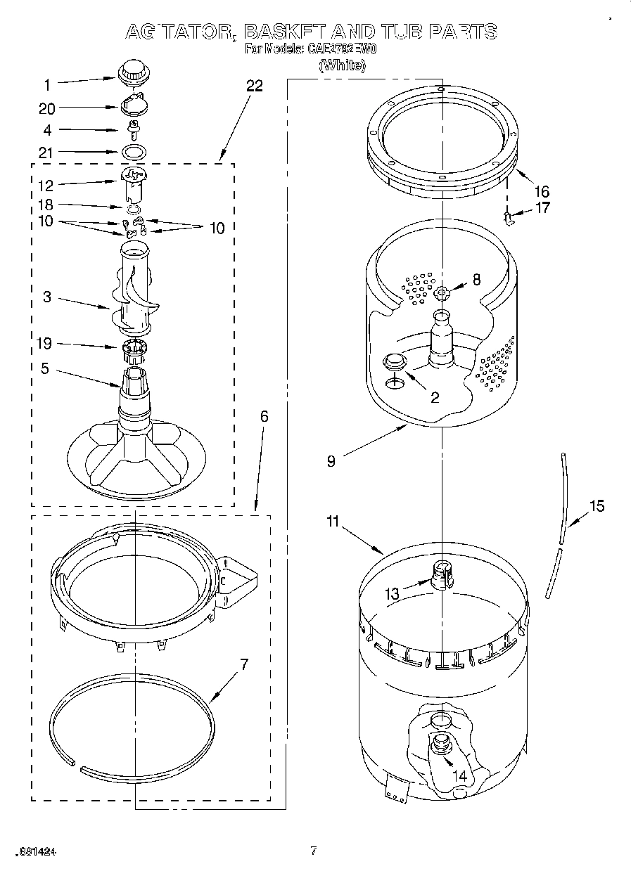 05 - AGITATOR, BASKET AND TUB