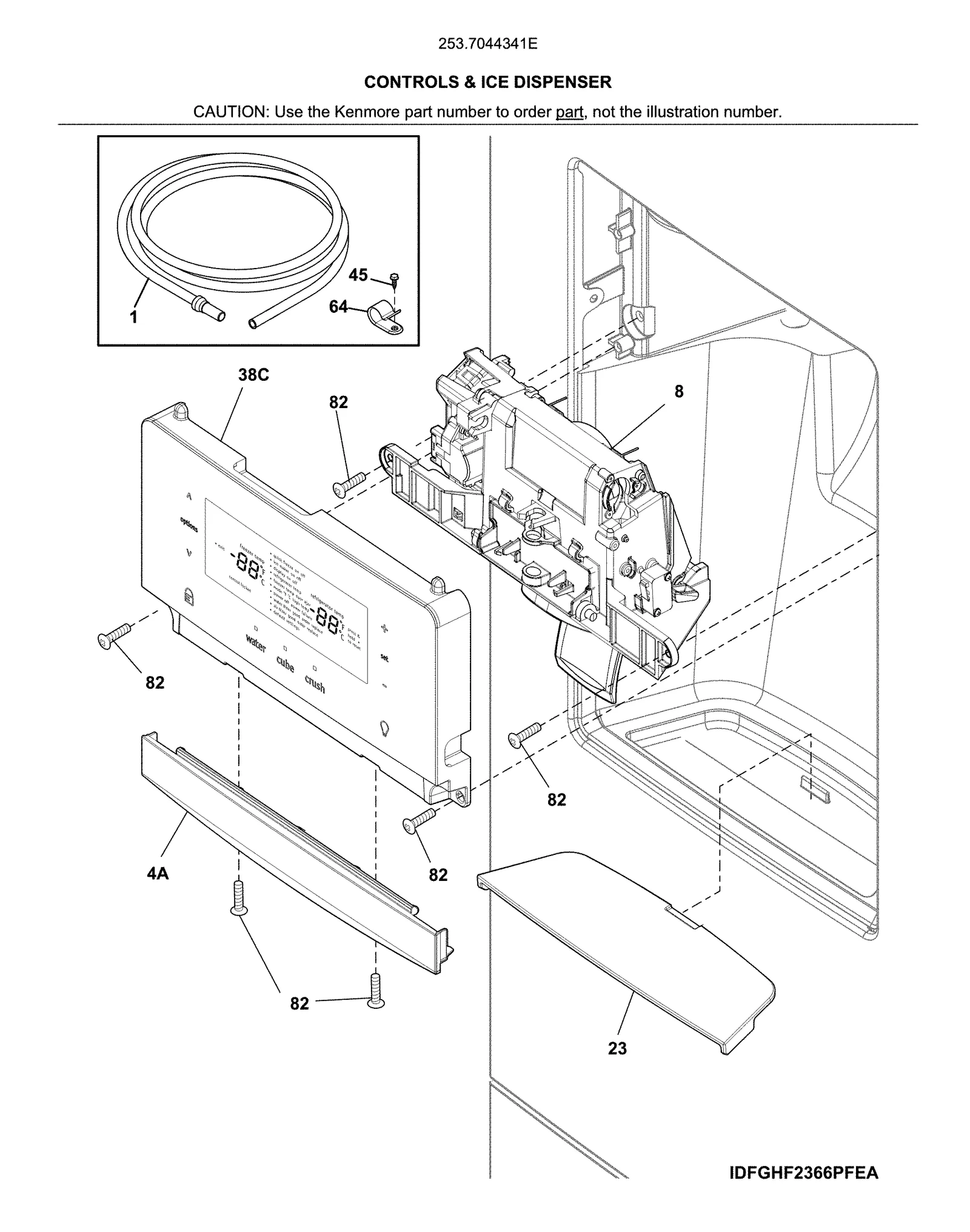 CONTROLS & ICE DISPENSER