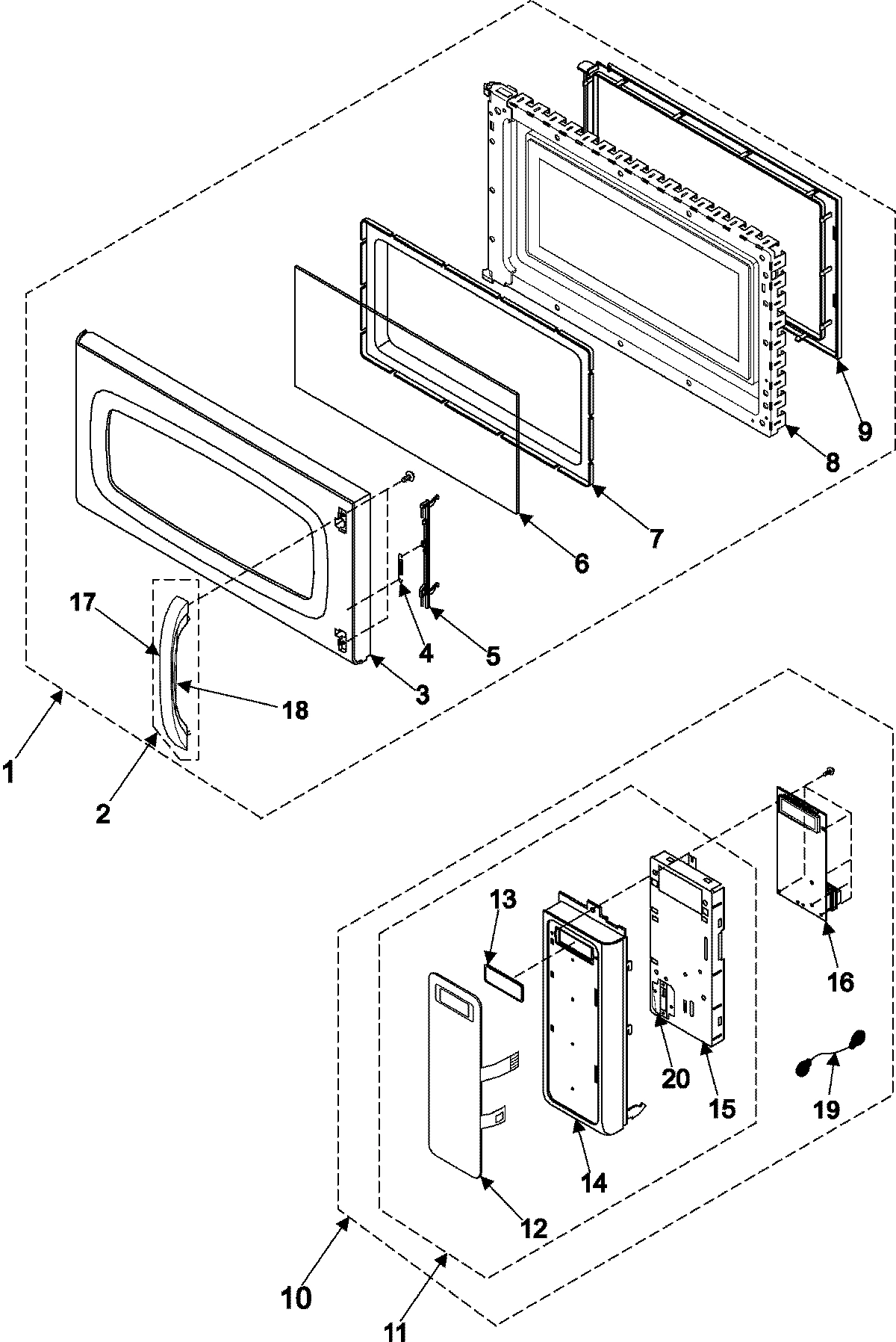 02 - CONTROL PANEL/DOOR ASSEMBLY