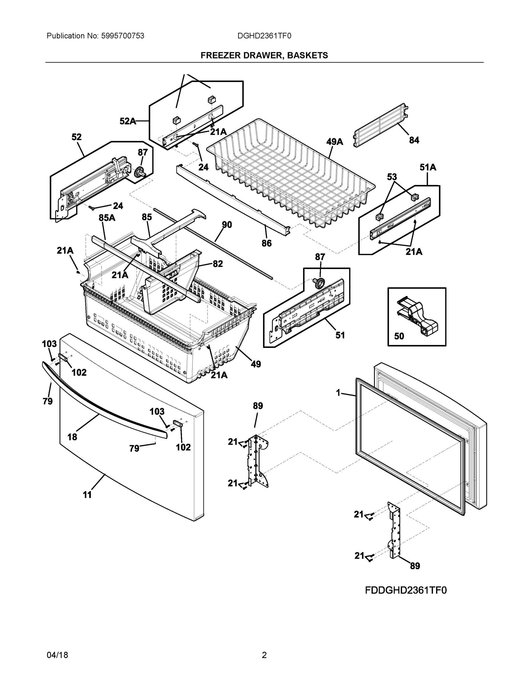 02 - FREEZER DRAWER, BASKETS