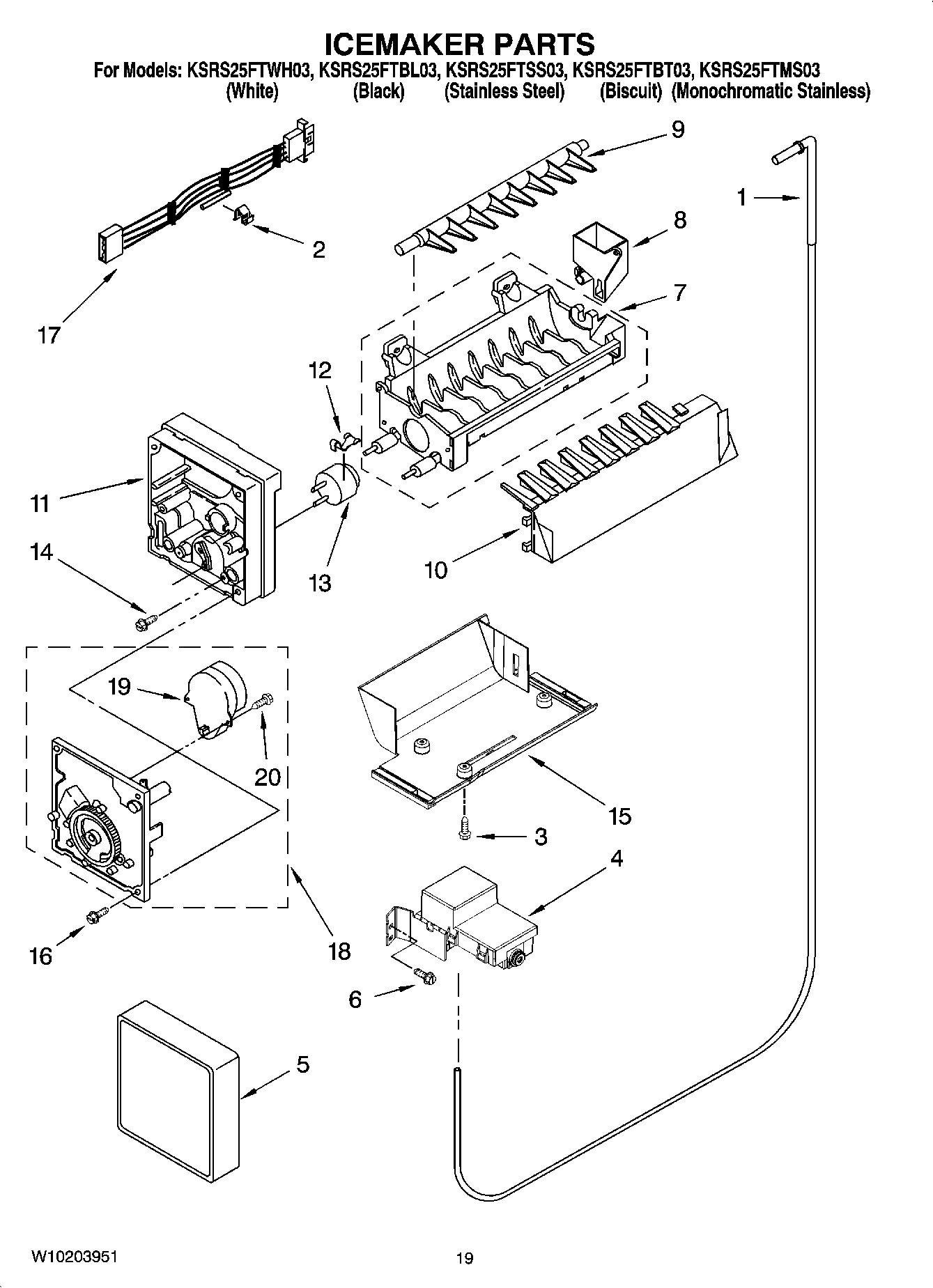 12 - ICEMAKER PARTS, OPTIONAL PARTS (NOT INCLUDED)