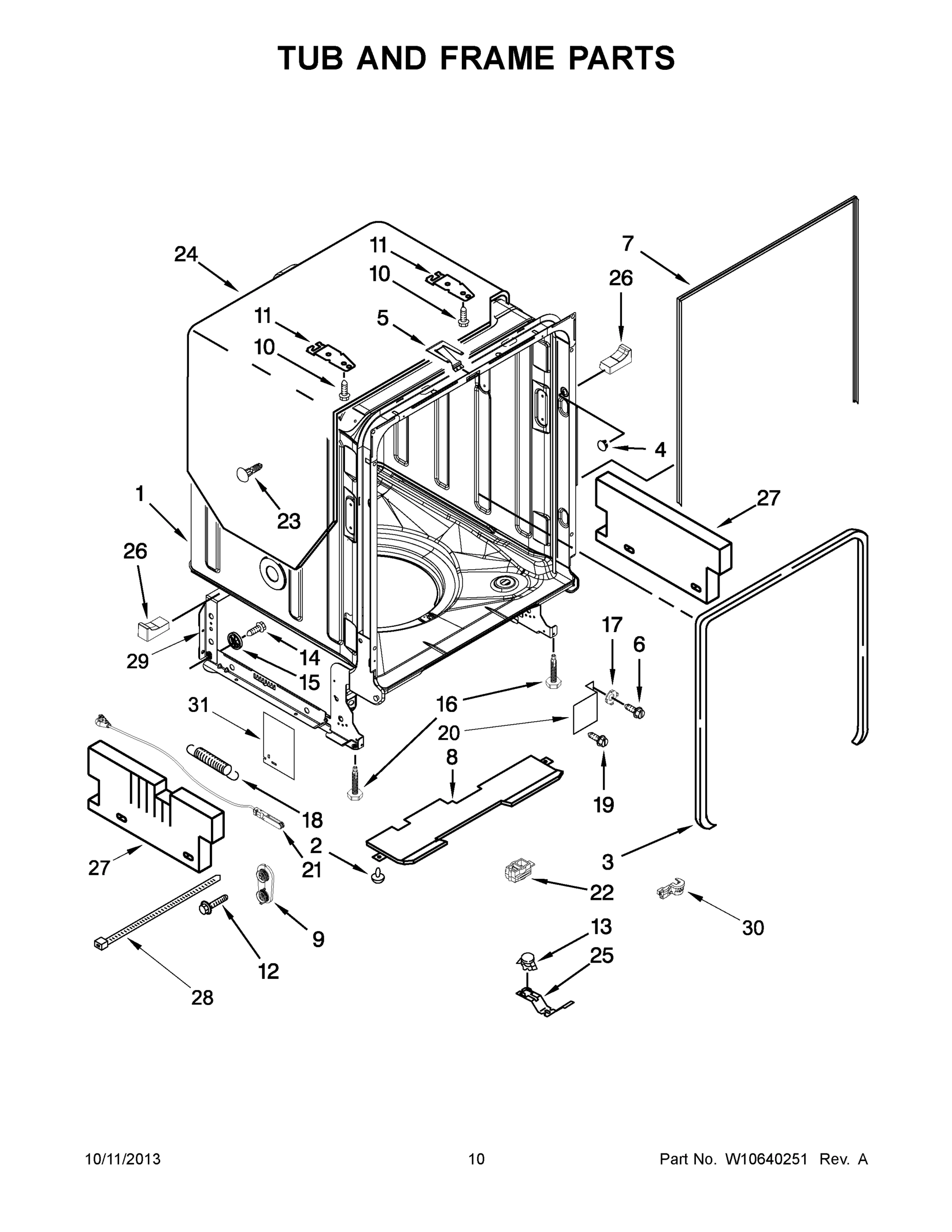 06 - TUB AND FRAME PARTS