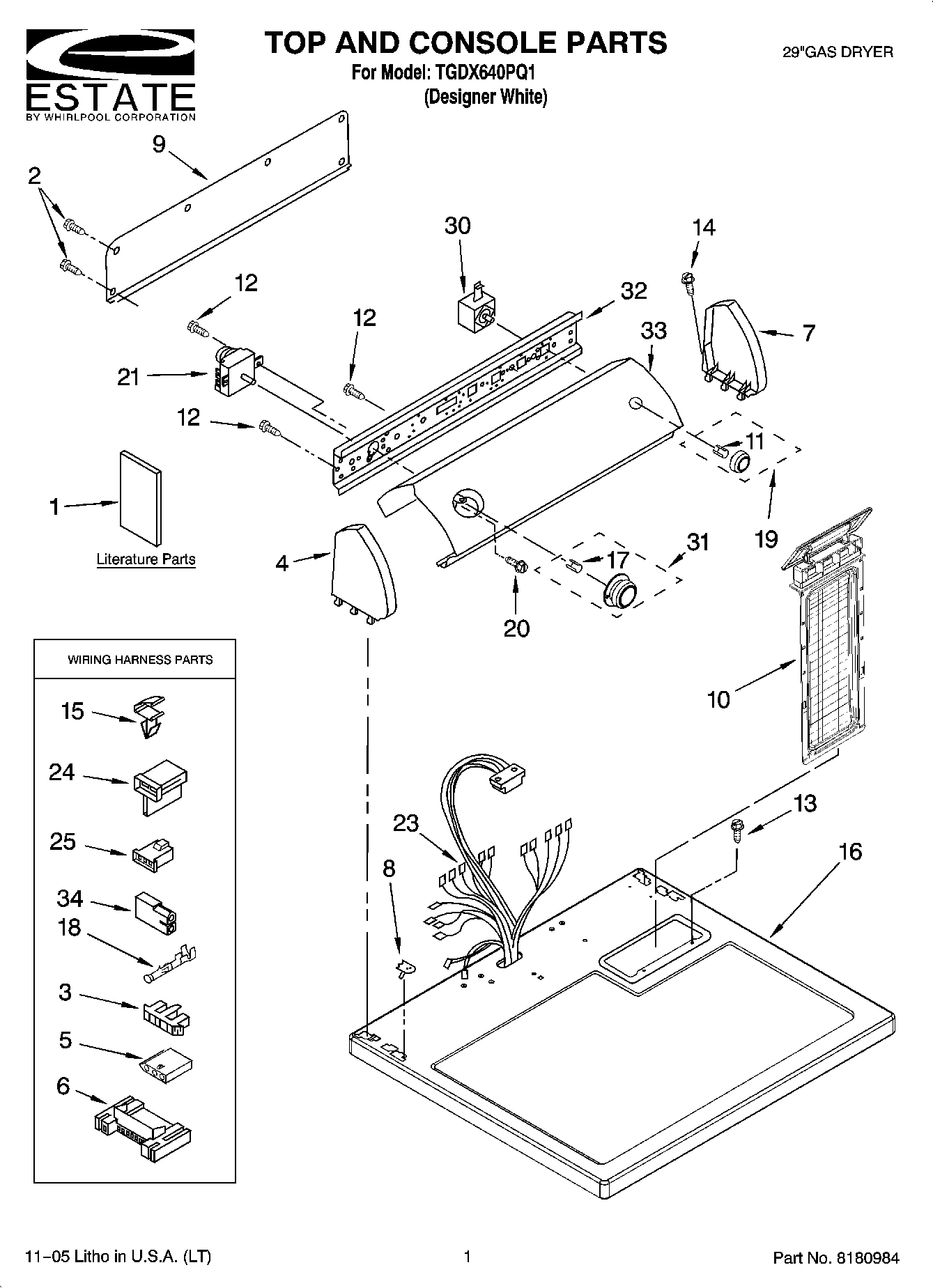 01 - TOP AND CONSOLE PARTS