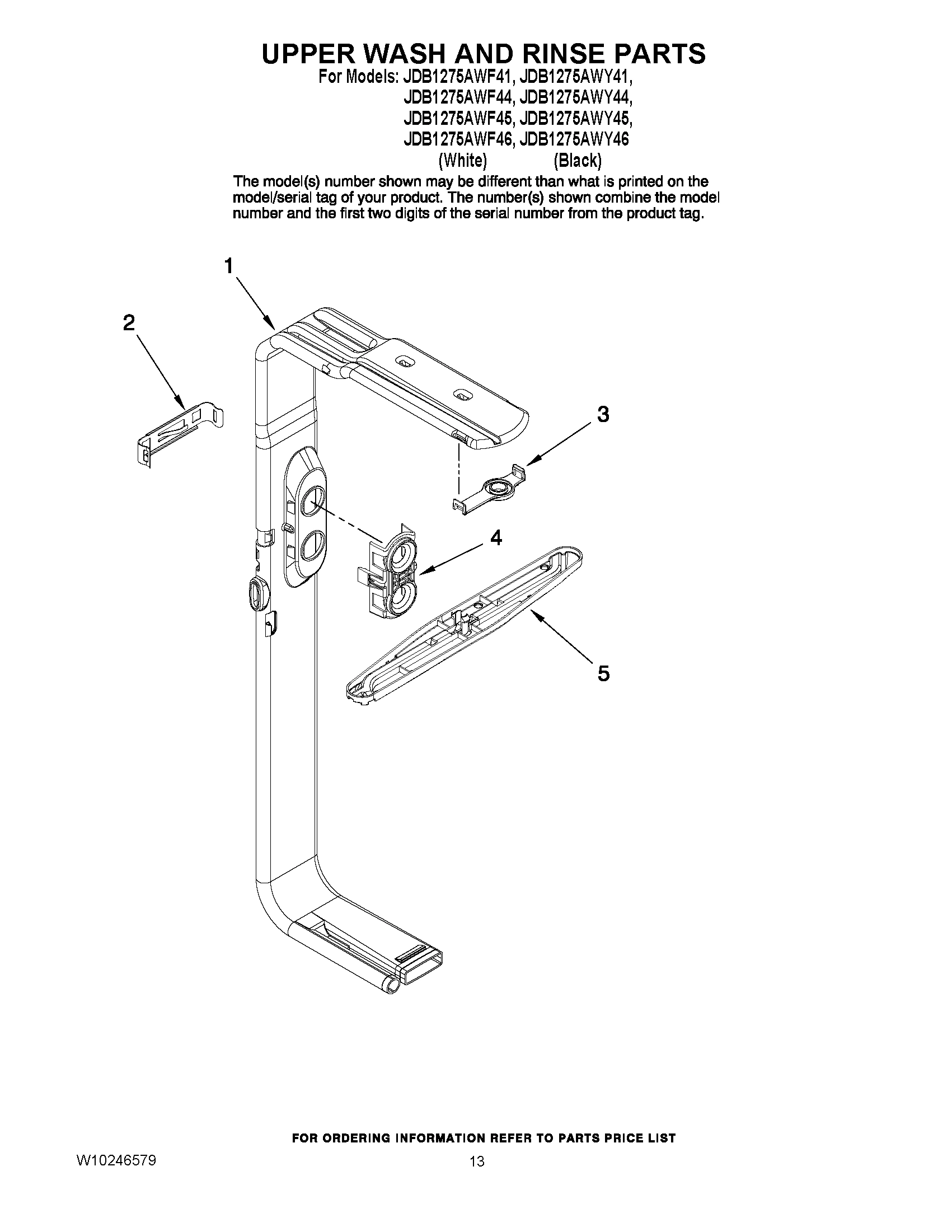 10 - UPPER WASH AND RINSE PARTS