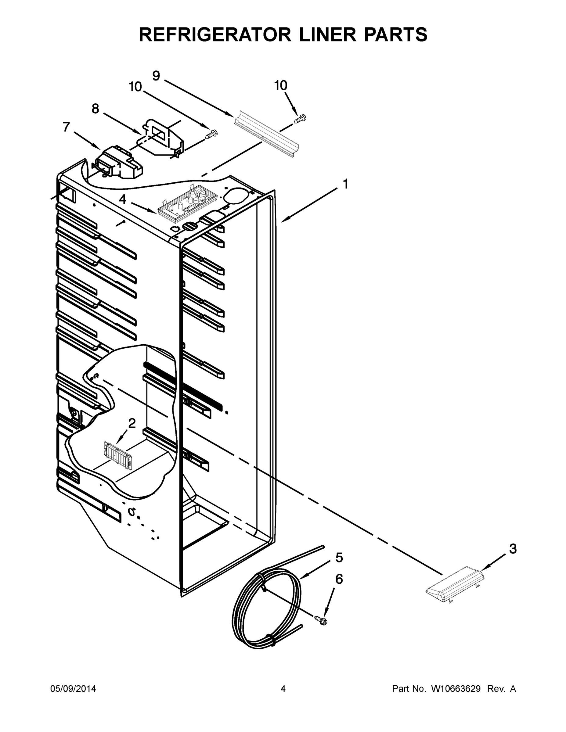 03 - REFRIGERATOR LINER PARTS