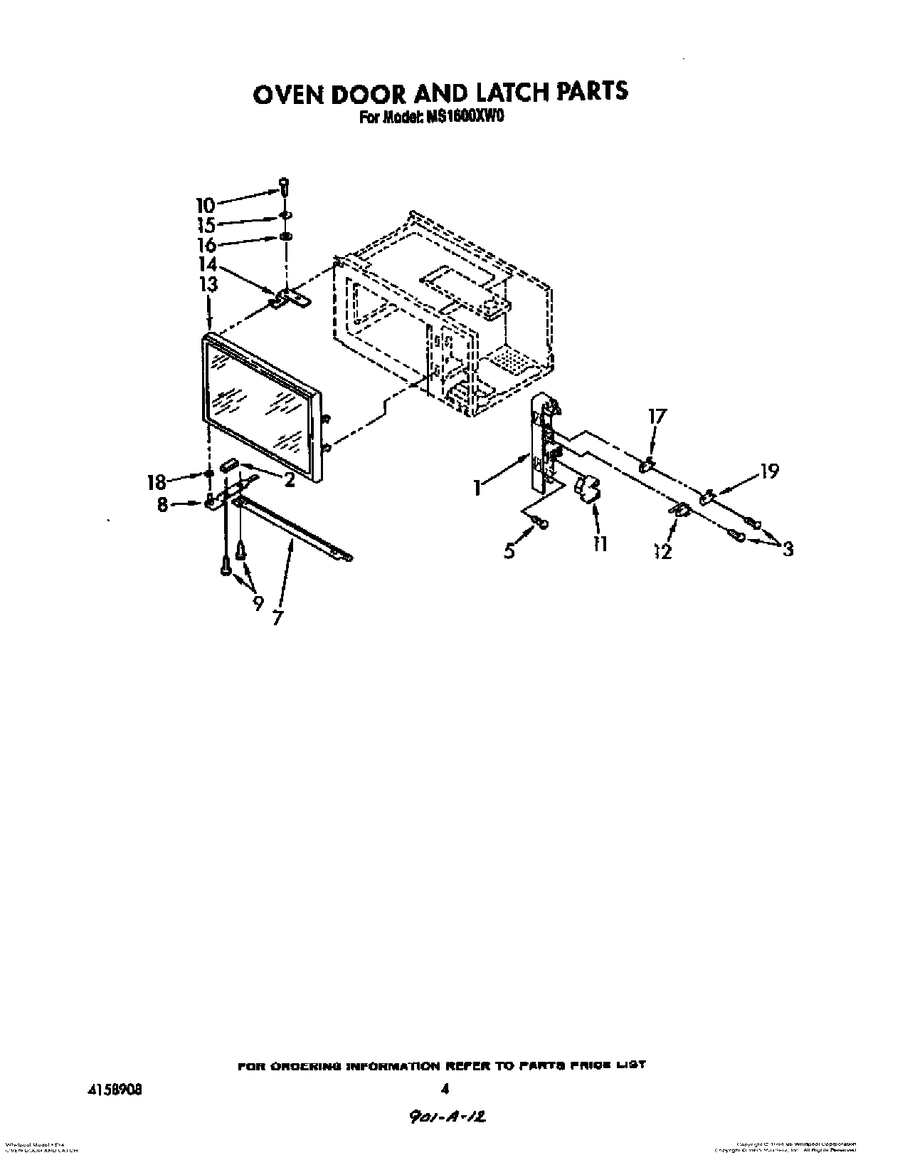04 - OVEN DOOR AND LATCH