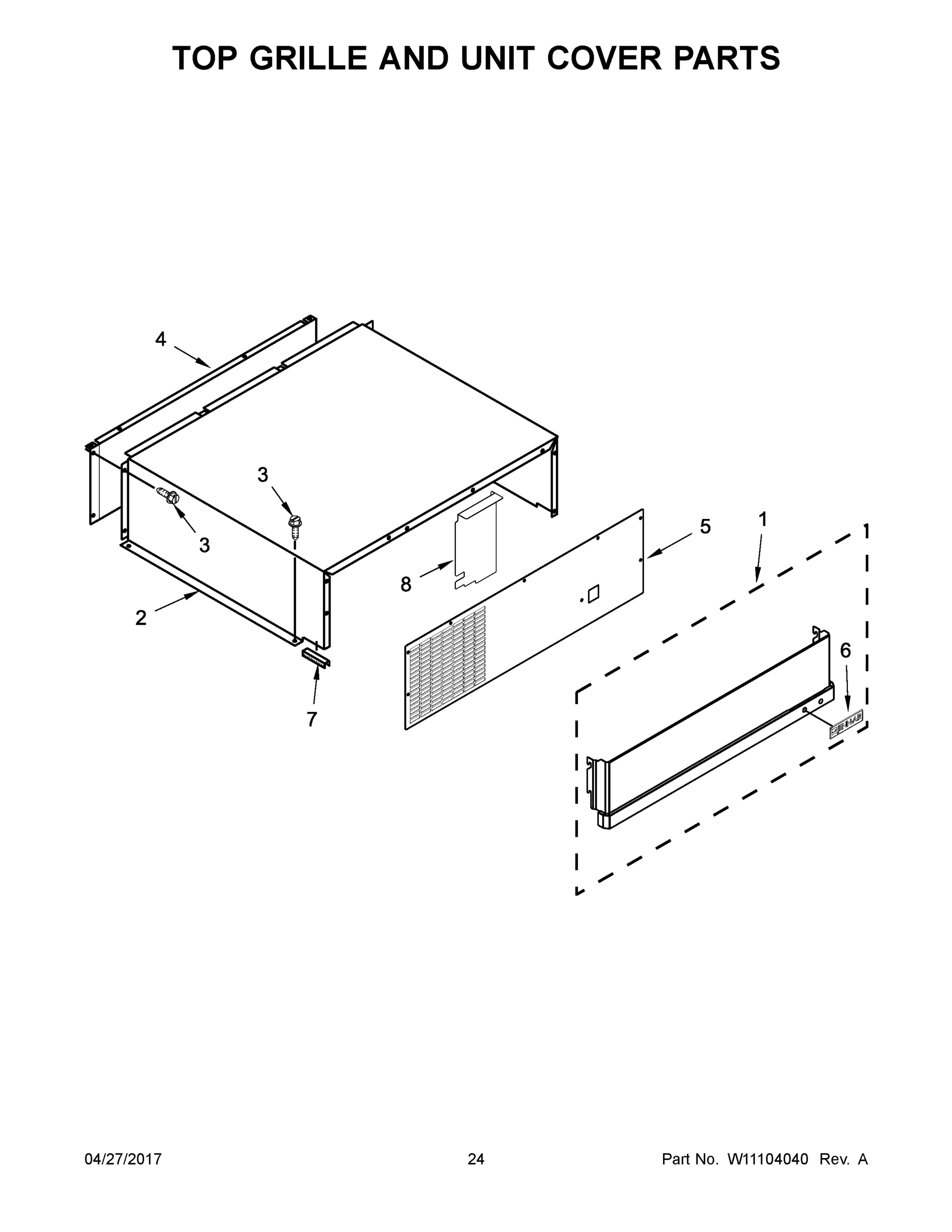 13 - TOP GRILLE AND UNIT COVER PARTS