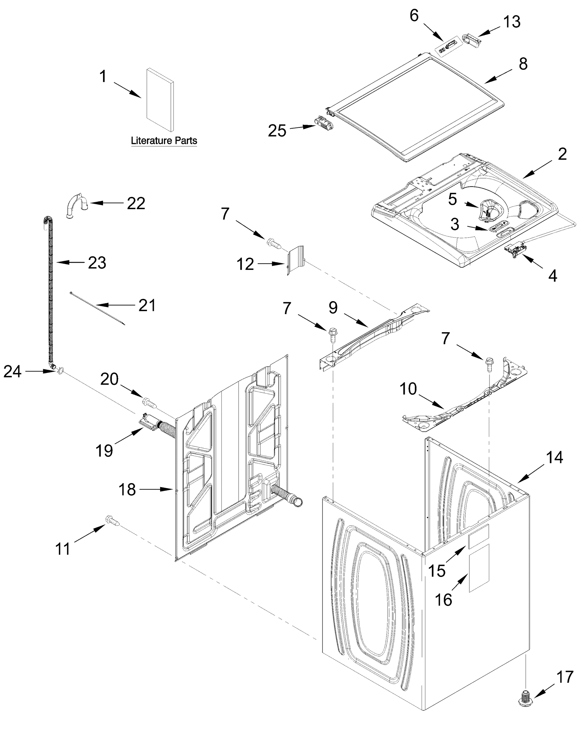 TOP AND CABINET PARTS