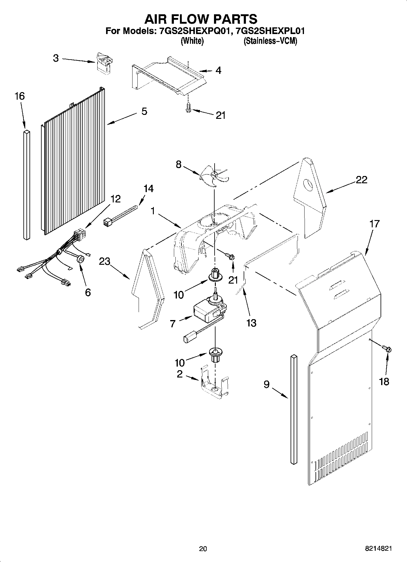 12 - AIR FLOW PARTS, OPTIONAL PARTS (NOT INCLUDED)