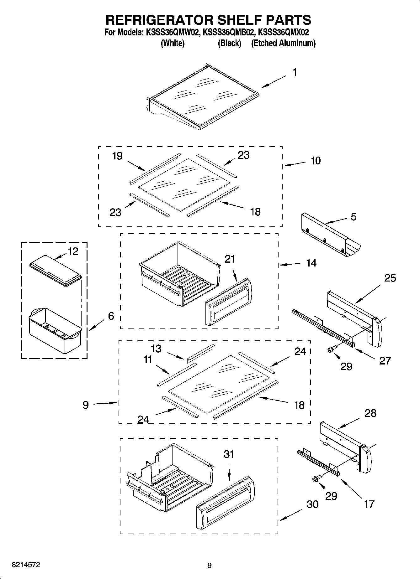 07 - REFRIGERATOR SHELF PARTS