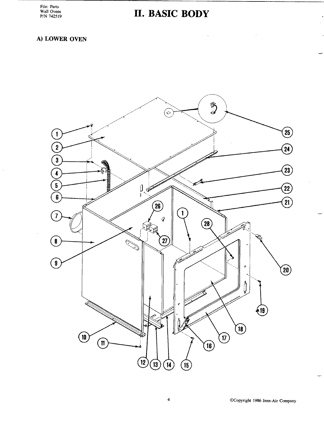 01 - BASIC BODY-LOWER OVEN (W205)