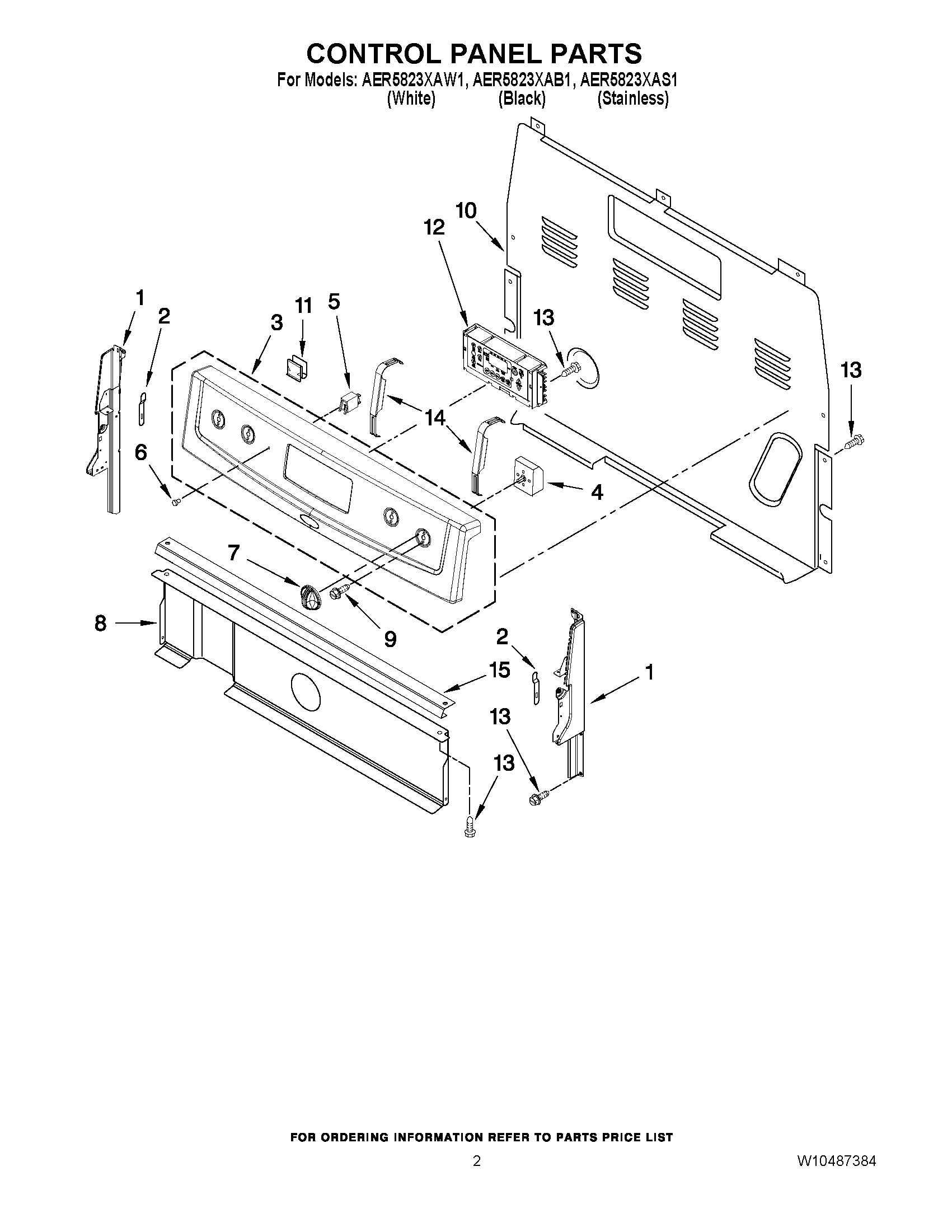 02 - CONTROL PANEL PARTS