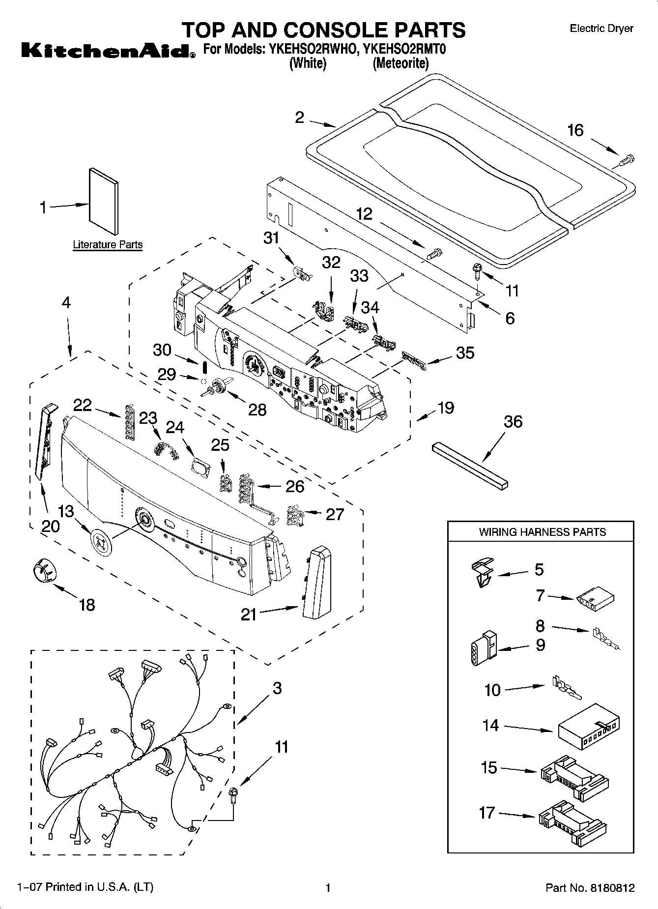 01 - TOP AND CONSOLE PARTS