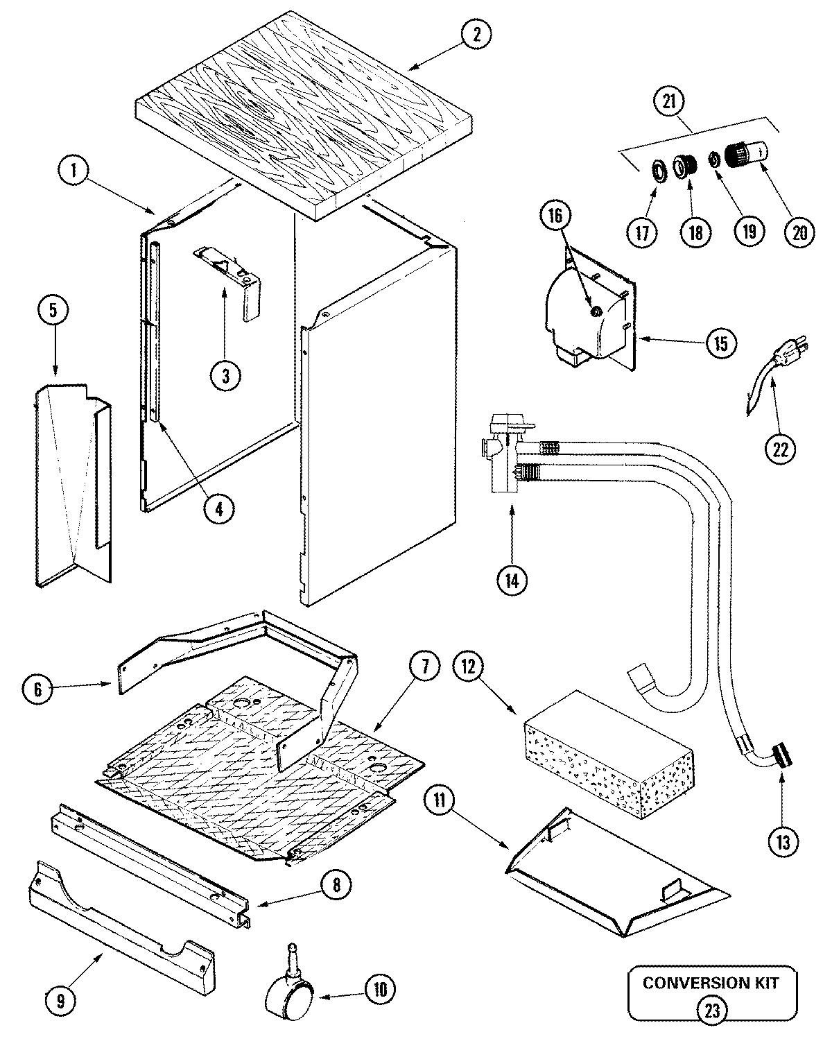 01 - CABINET & FAUCET COUPLER ASSY.