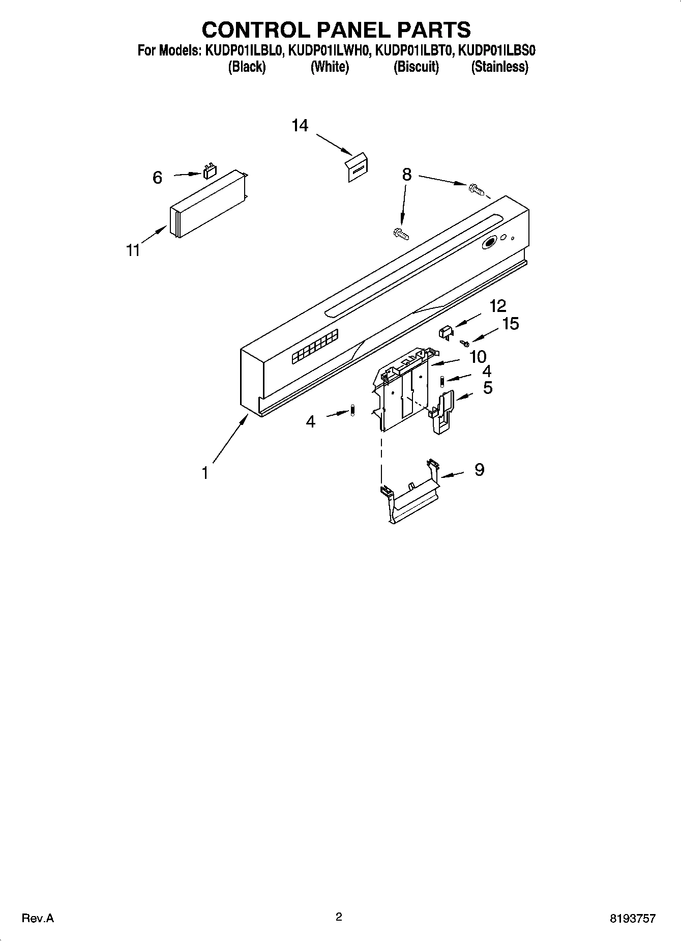 02 - CONTROL PANEL PARTS