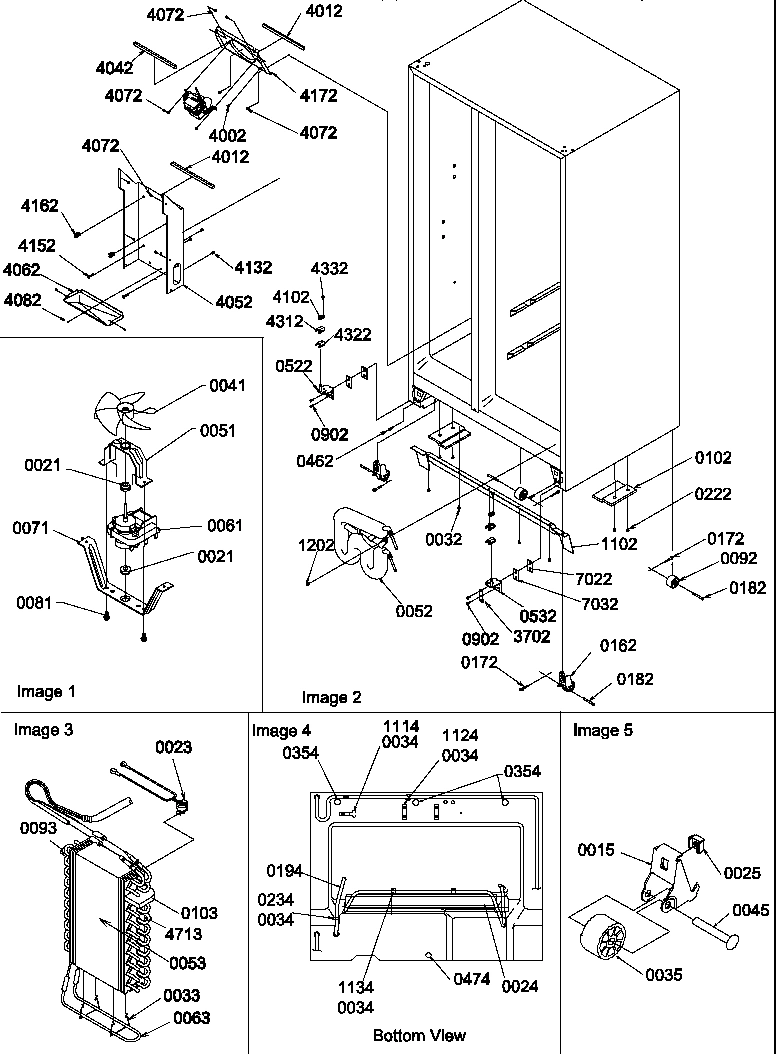 03 - DRAIN SYSTEM, ROLLERS, AND EVAP ASSY
